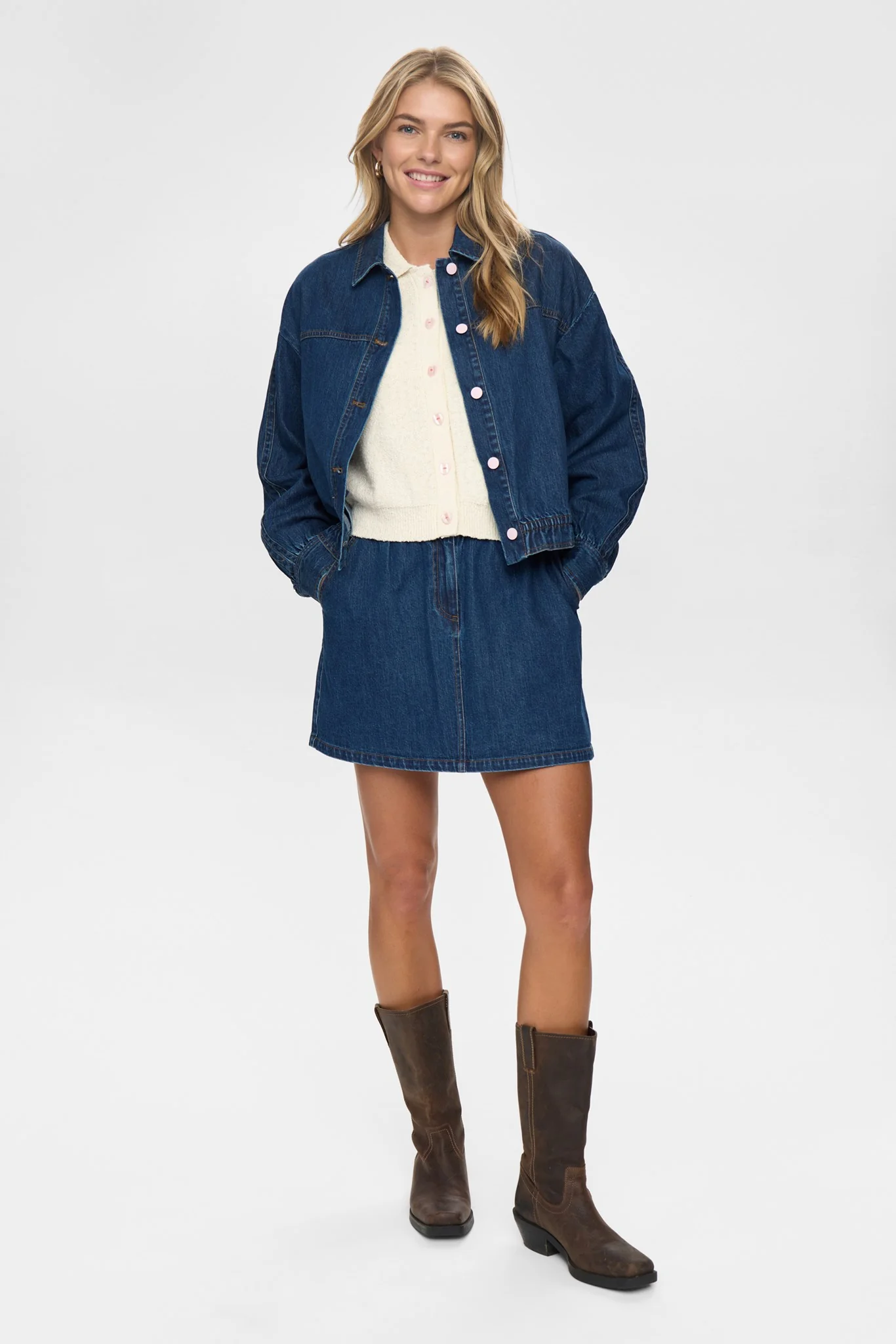 NUADDISON JACKET - Medium Blue Denim - Image 3
