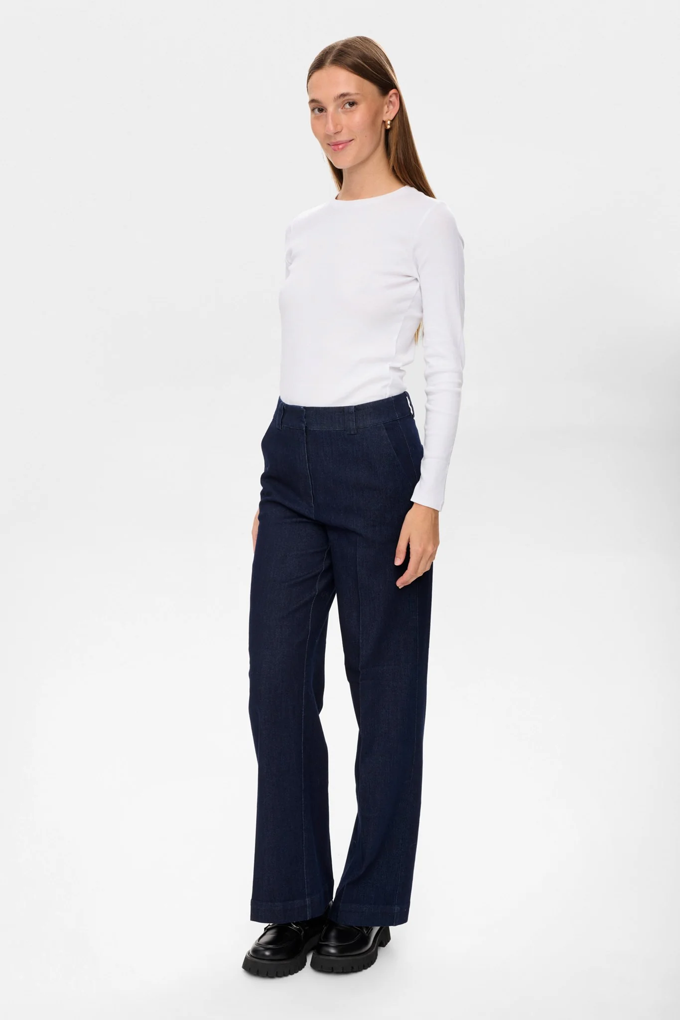 NUALETTA PANTS - Dark Blue Denim - Image 3