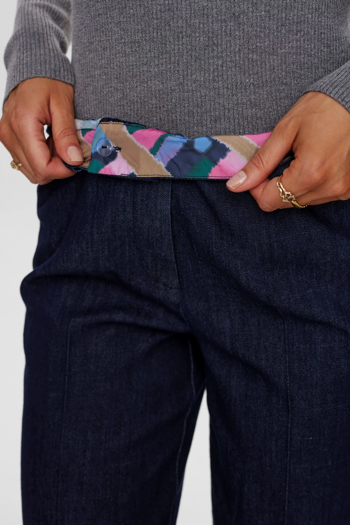 NUALETTA PANTS - Dark Blue Denim - Image 4