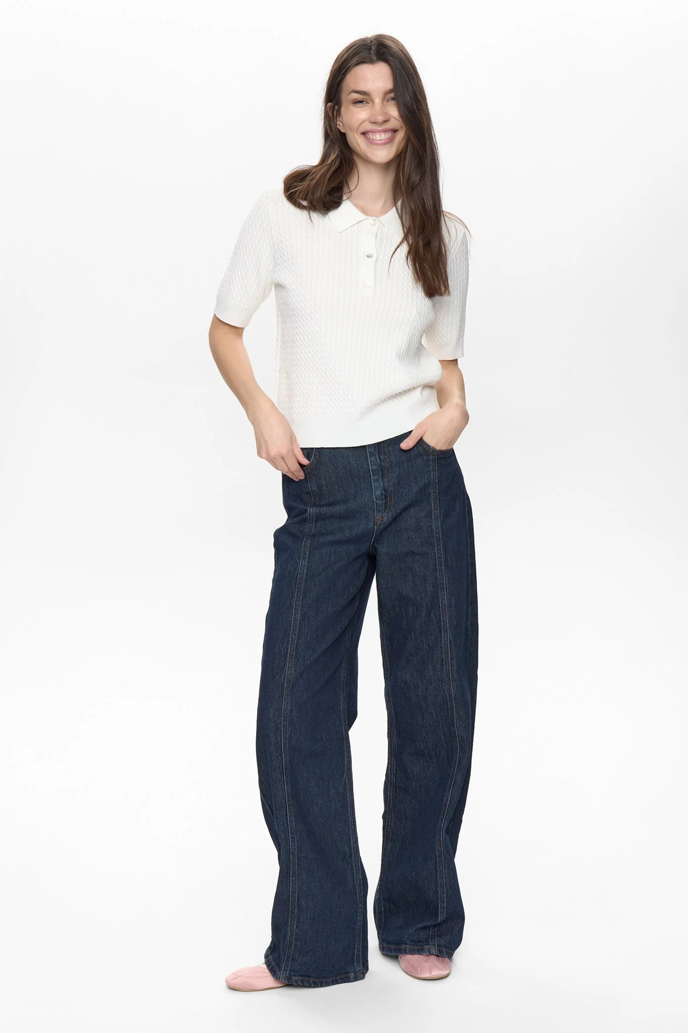 NUALETTE POLO - Cloud Dancer - Image 3