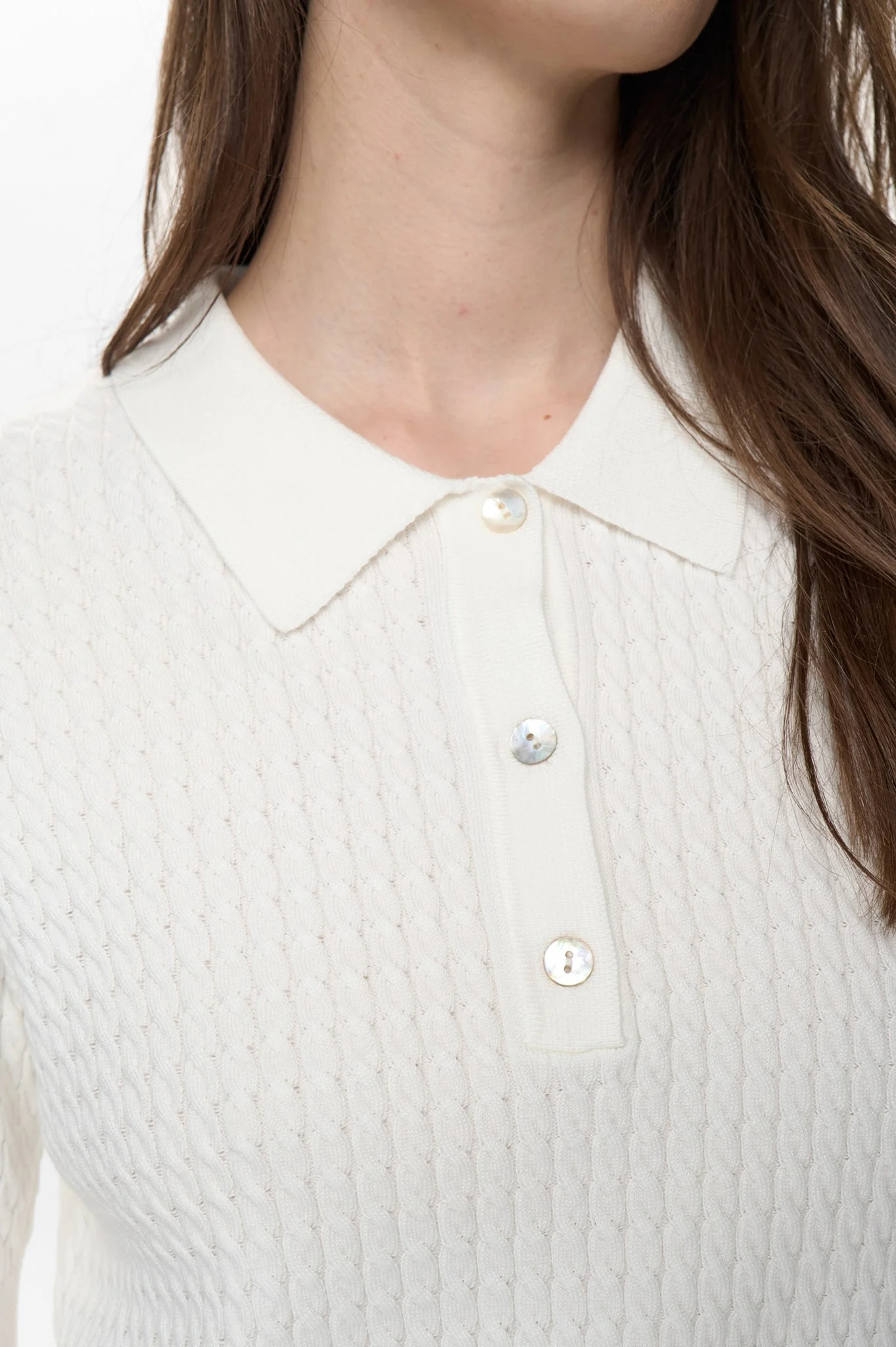 NUALETTE POLO - Cloud Dancer - Image 4