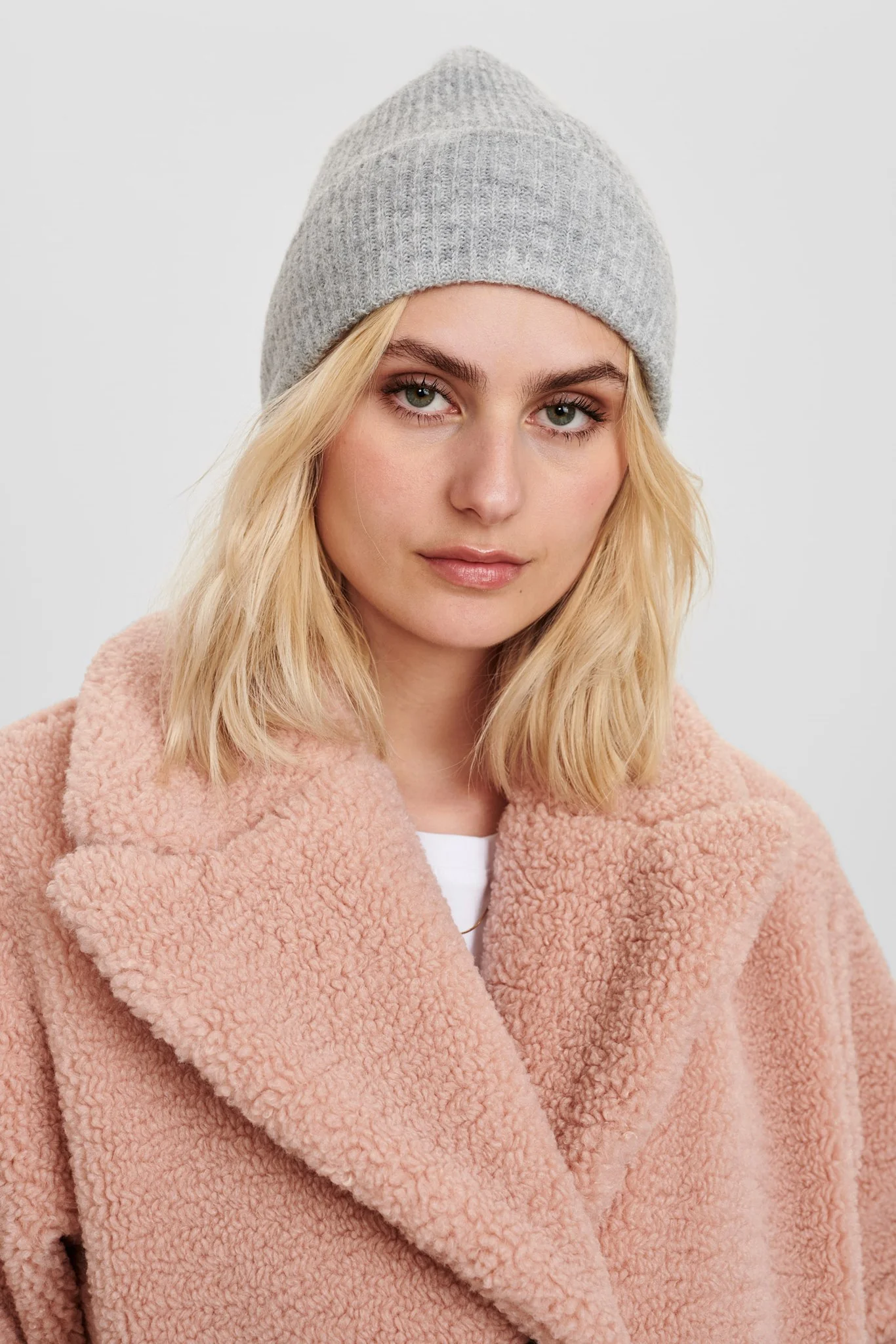 NUALLEN KNITTED HAT - Light grey mel - Image 2