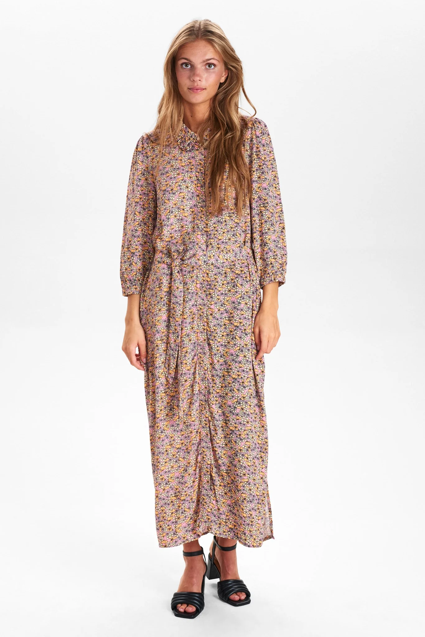 NUALMA 3/4 SLEEVE DRESS - Lilas - Image 3