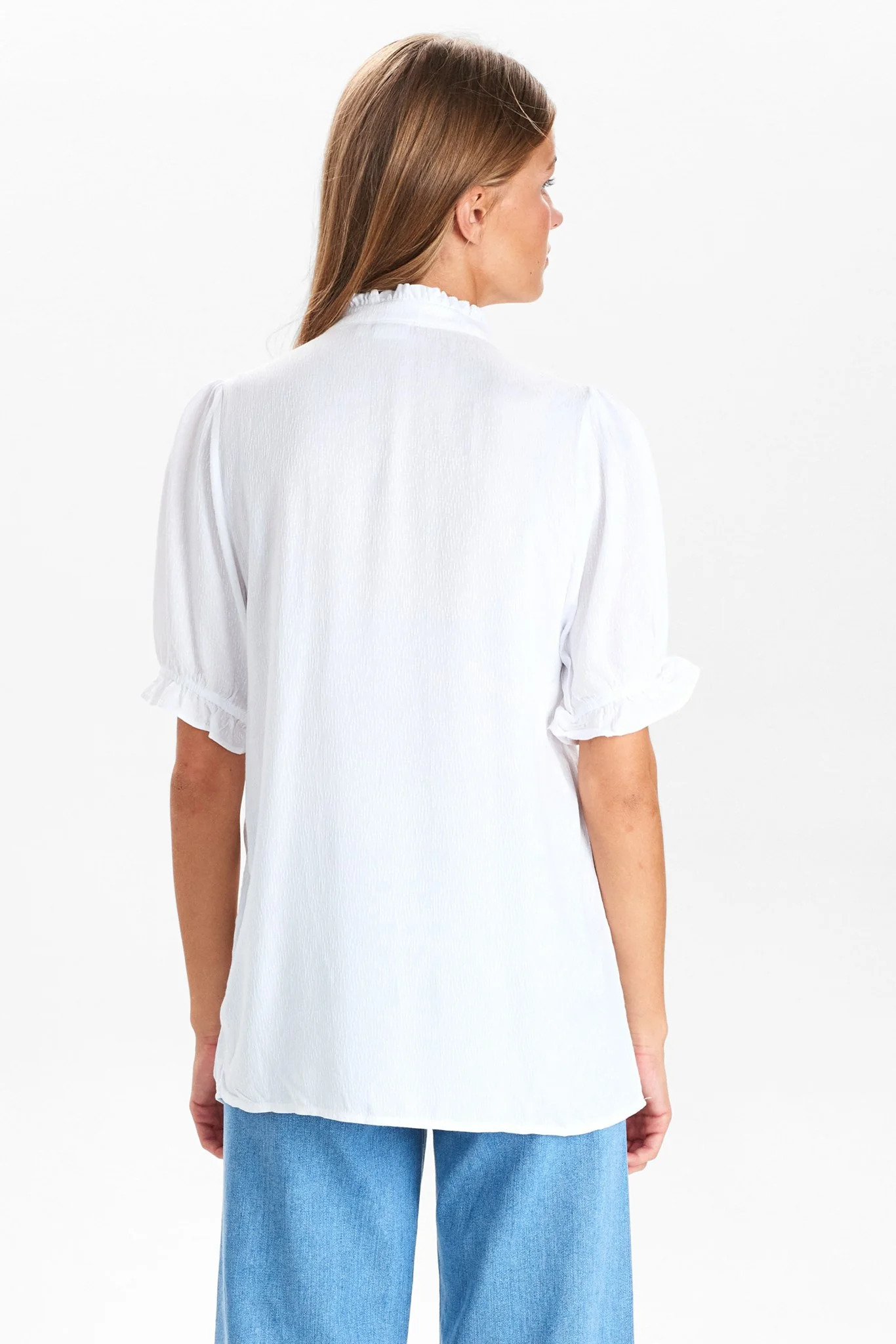 NUALMA SS BLOUSE - Bright White - Image 2