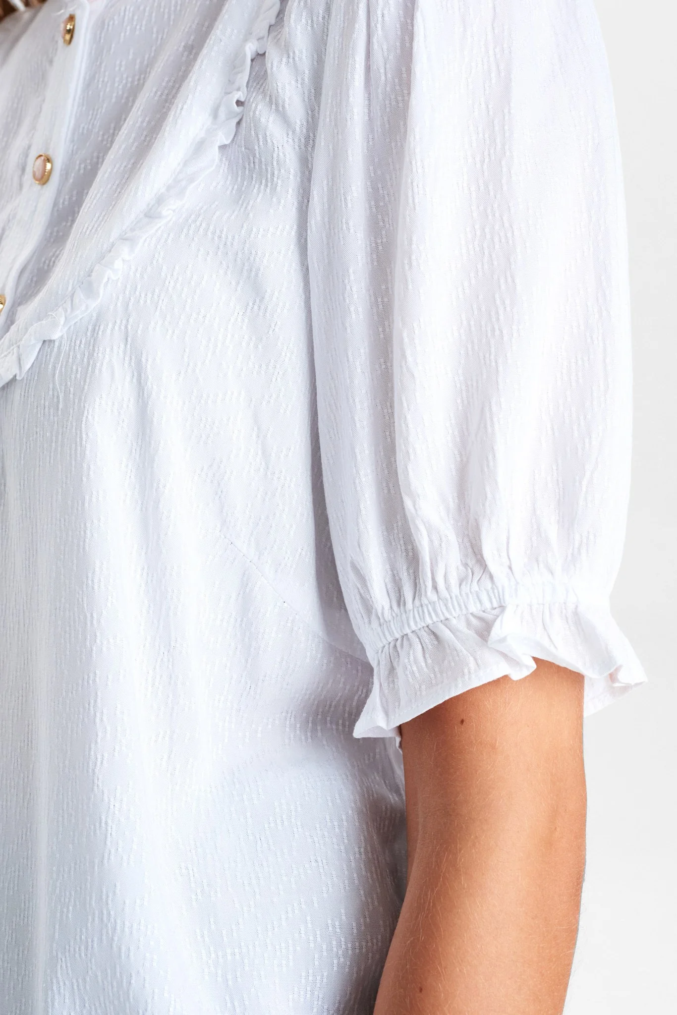 NUALMA SS BLOUSE - Bright White - Image 5