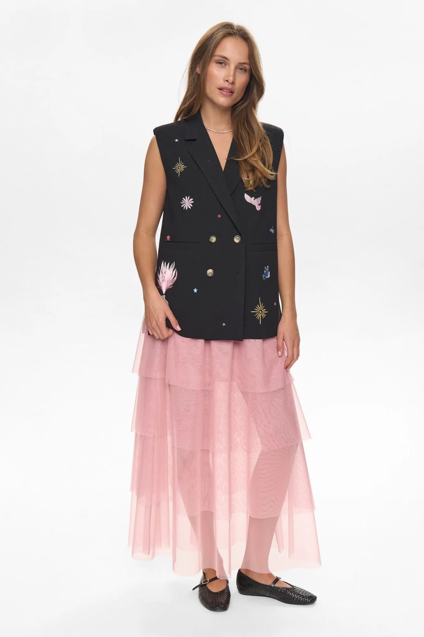 NUALMUT LONG VEST - Caviar - Image 6
