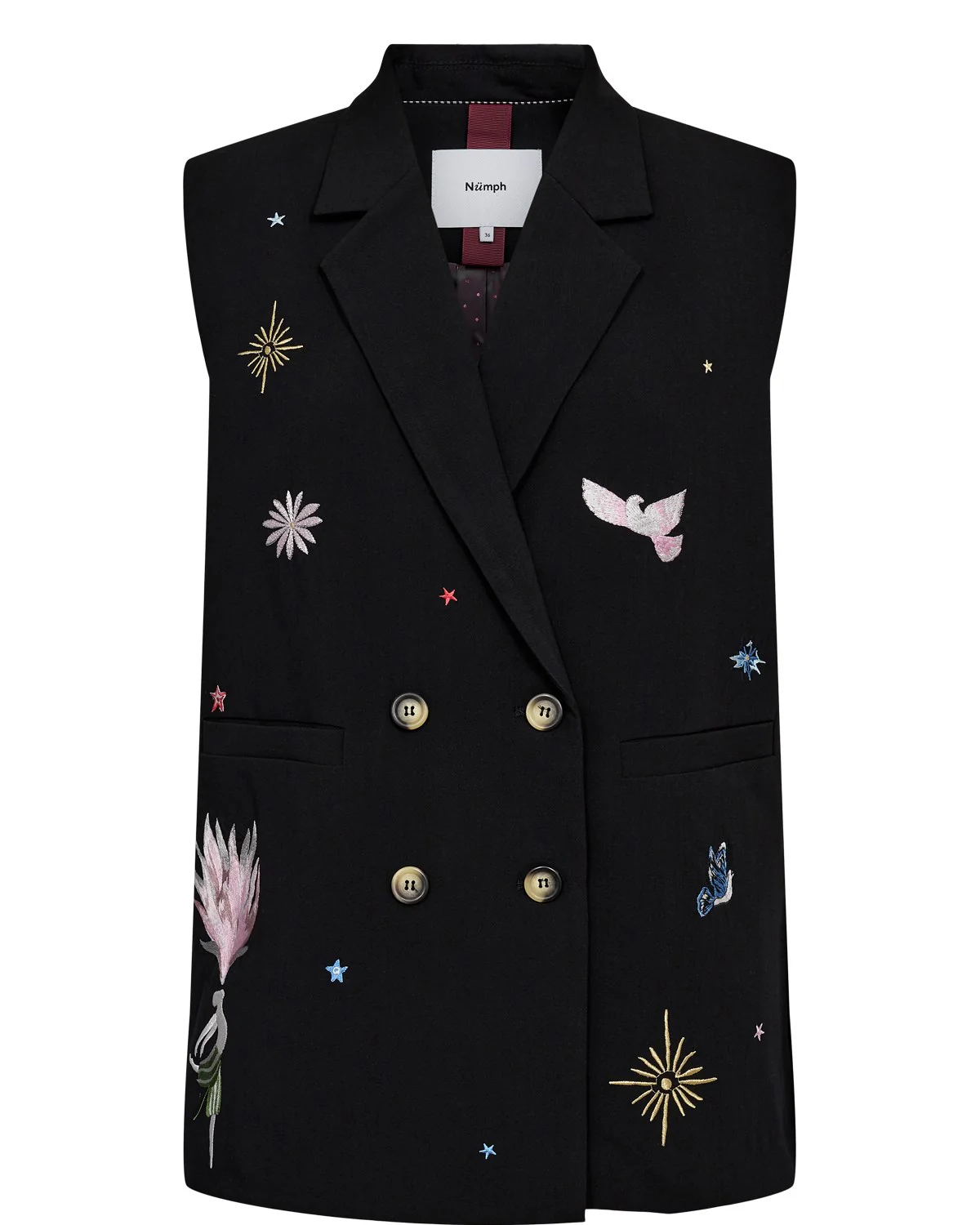 NUALMUT LONG VEST - Caviar - Image 7