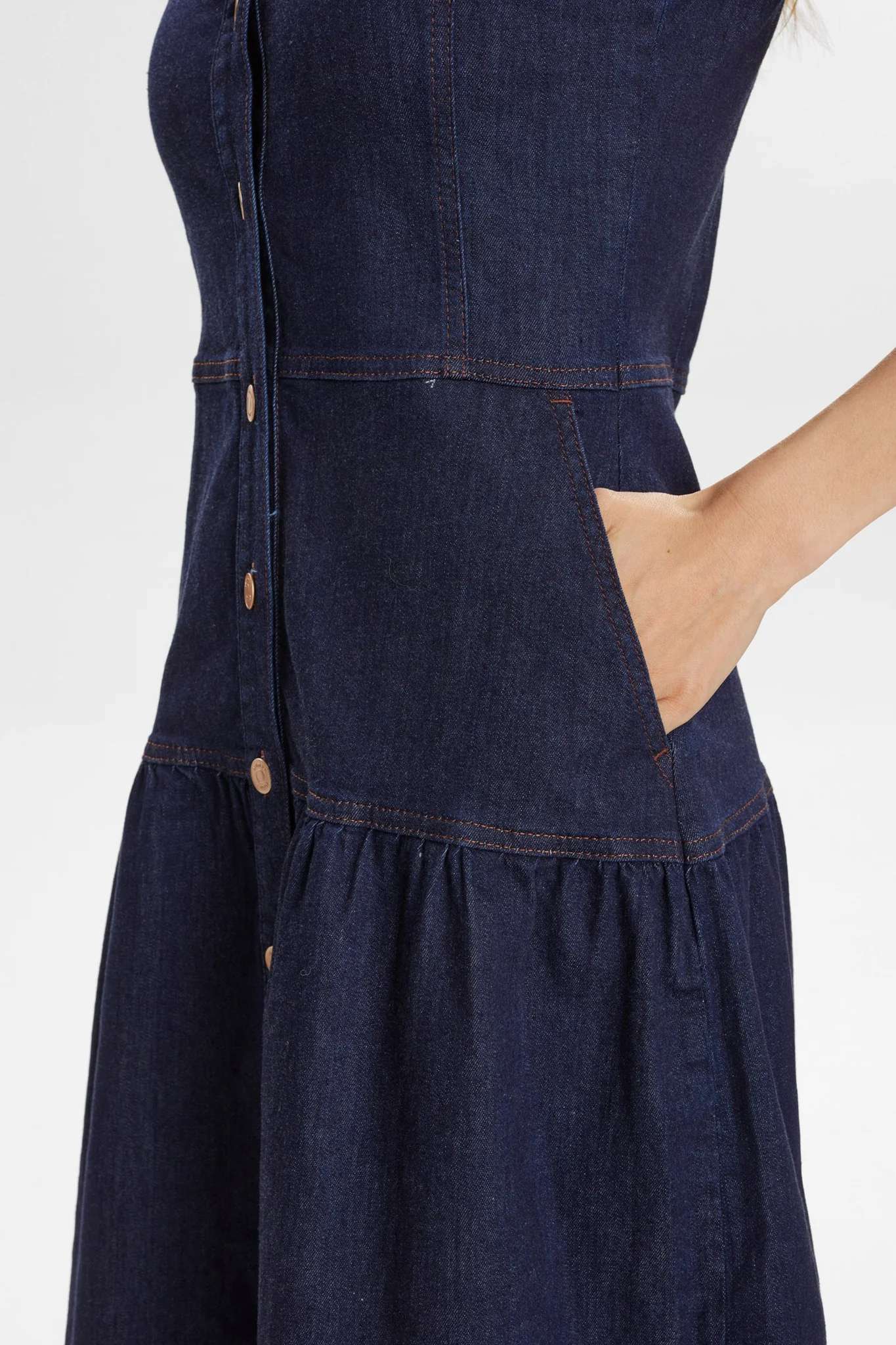 NUAMBER DRESS - Dark Blue Denim - Image 4
