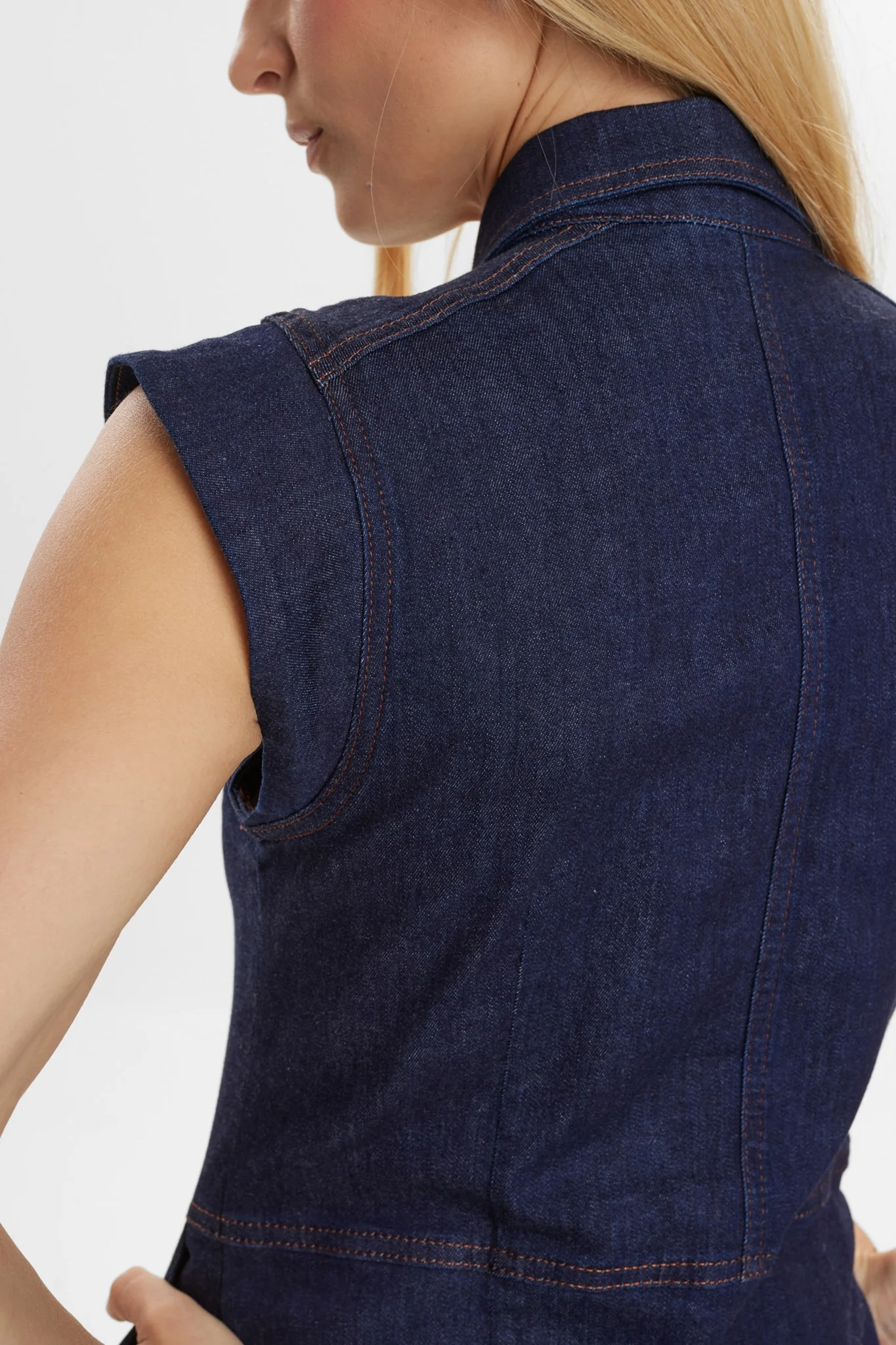 NUAMBER DRESS - Dark Blue Denim - Image 5