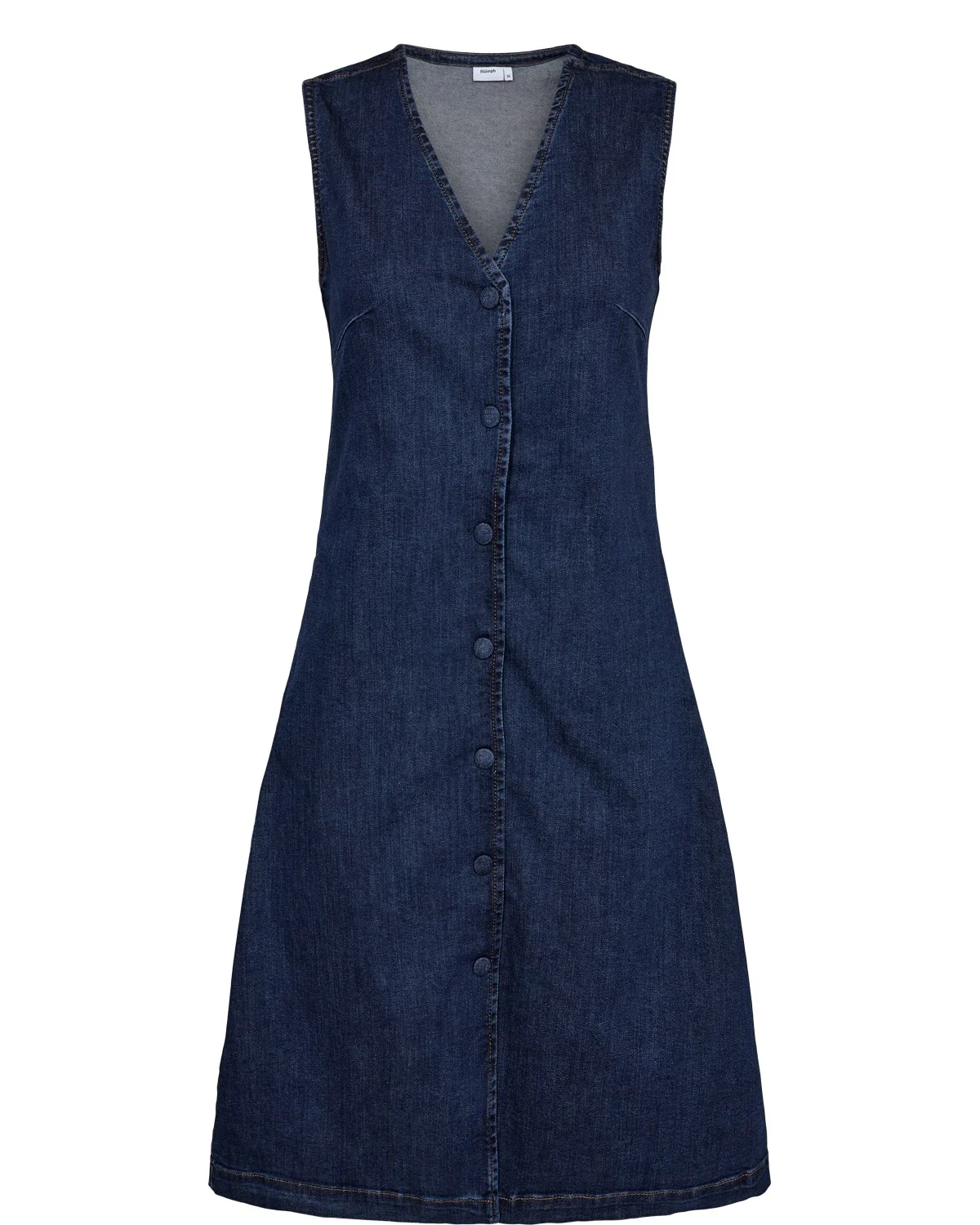 NUAMBER DRESS - Dark Blue Denim - Image 6