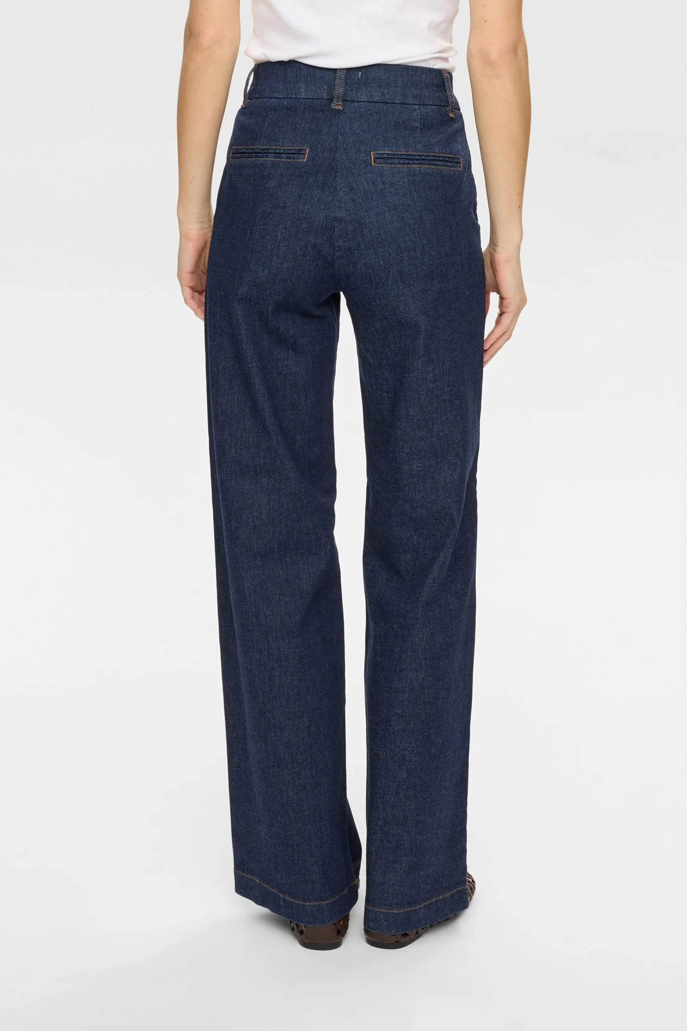 NUAMBER HR WIDE JEANS - R3012 - Dark Blue Denim - Image 2