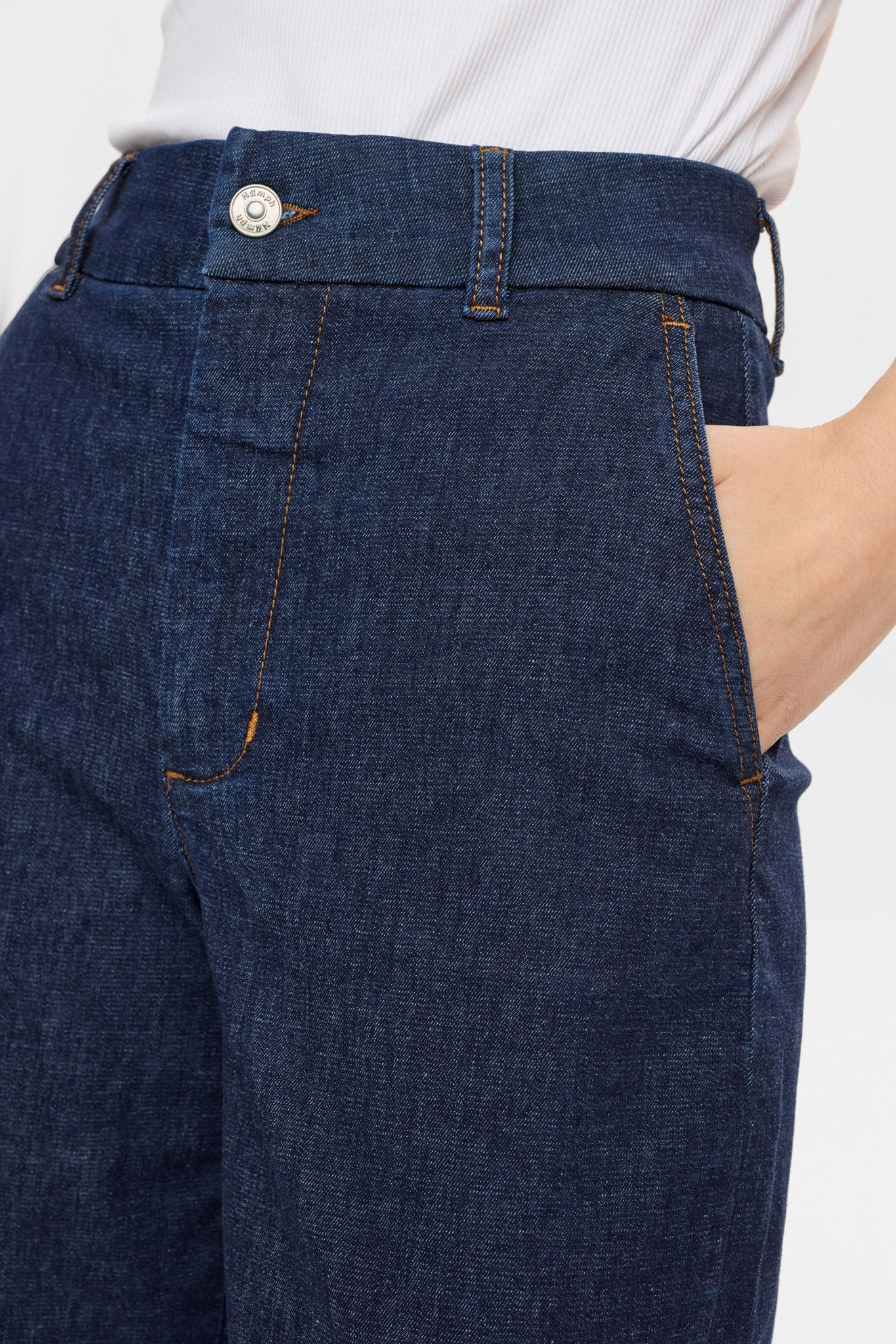 NUAMBER HR WIDE JEANS - R3012 - Dark Blue Denim - Image 4