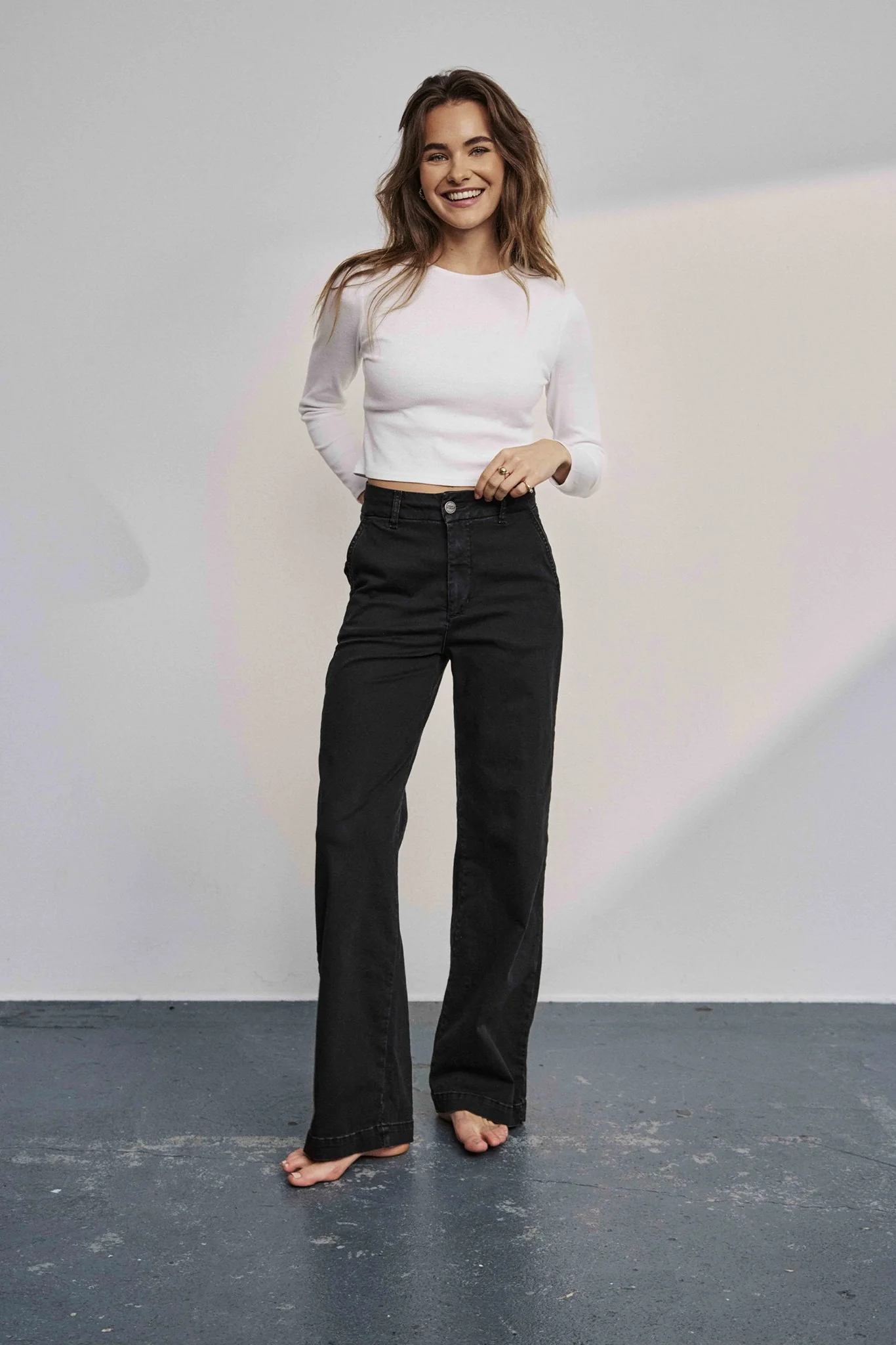 NUAMBER PANTS LONG BLACK - Caviar - Image 3