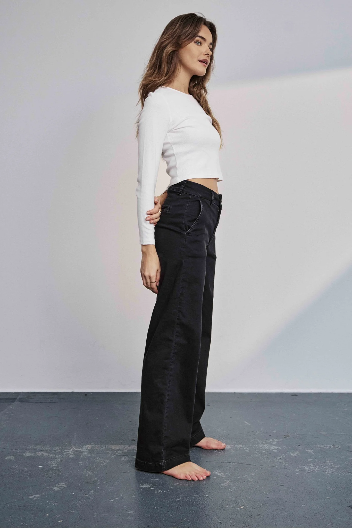 NUAMBER PANTS LONG BLACK - Caviar - Image 4