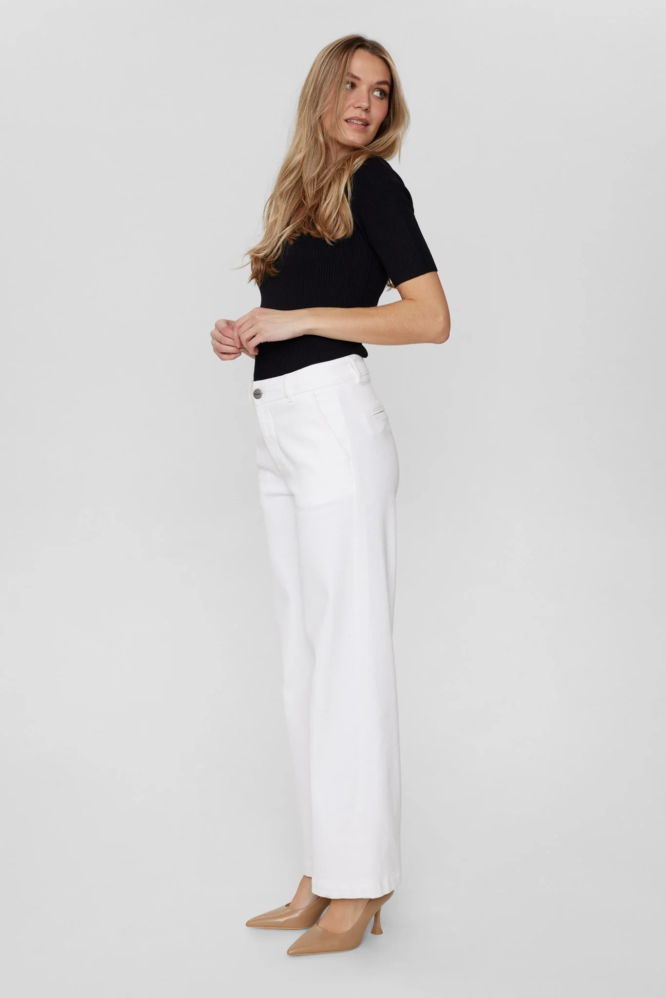 NUAMBER PANTS - CLOUD DANCER - Cloud Dancer - Image 6