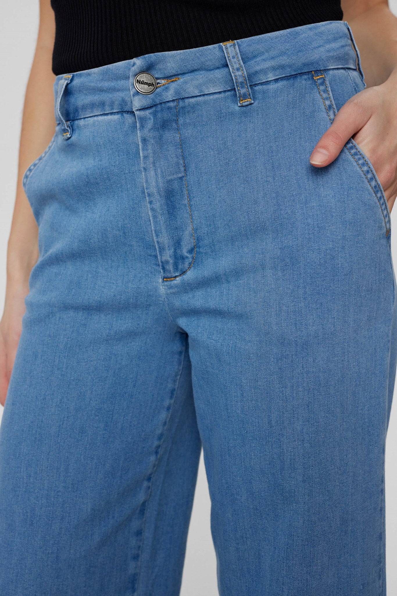 NUAMBER PANTS - LIGHT BLUE - Light Blue Denim - Image 4