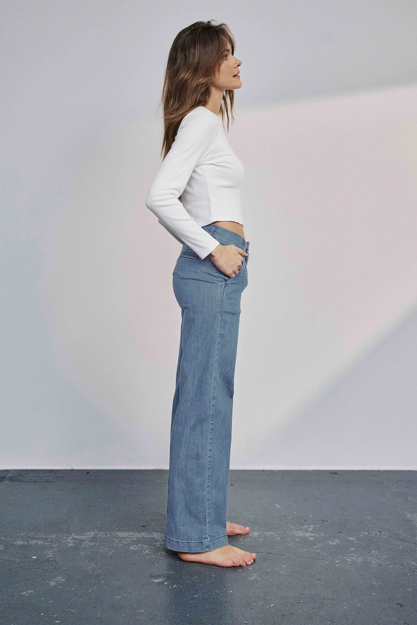 NUAMBER PANTS LONG - Light Denim Blue 1 - Image 4