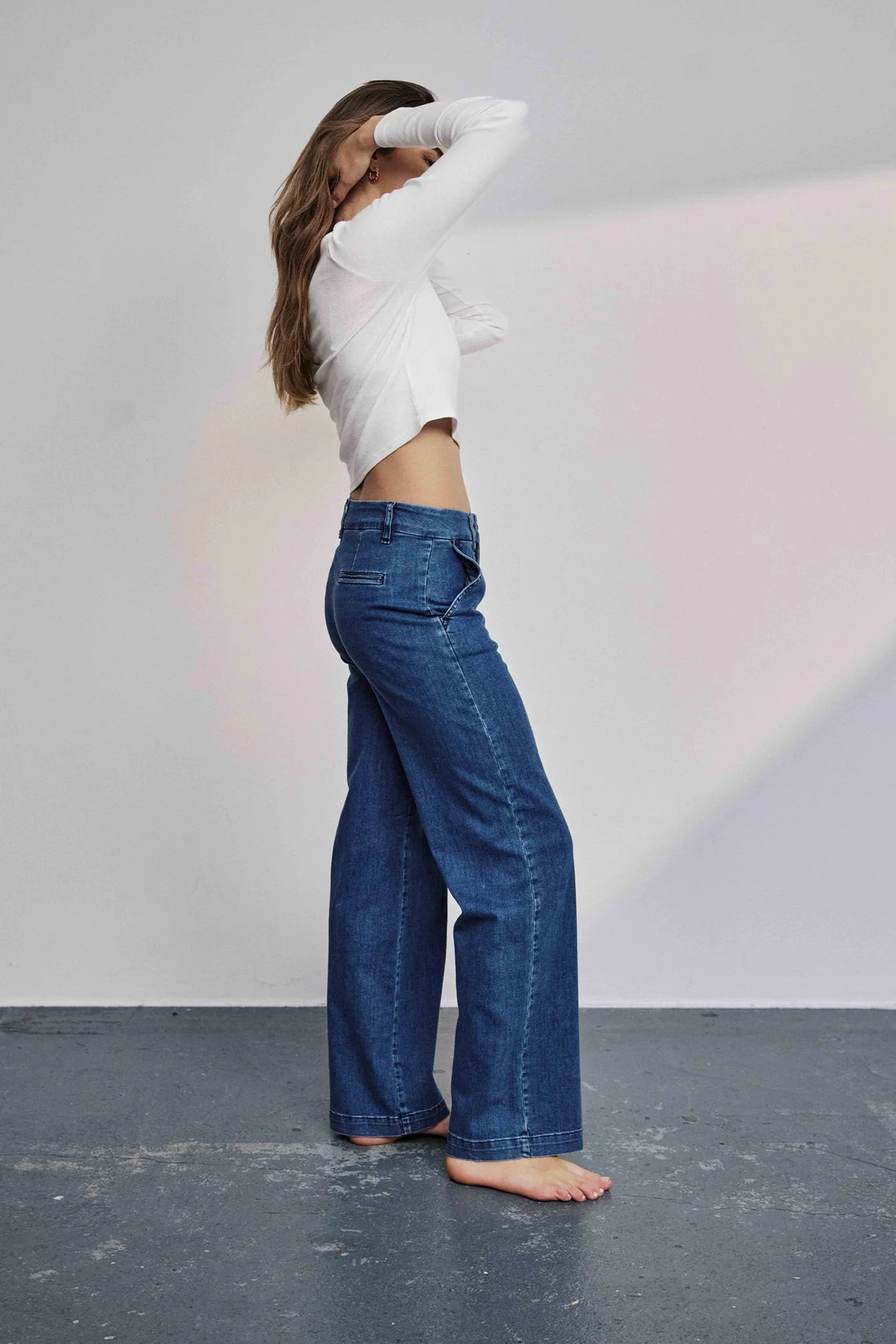 NUAMBER LONG - Medium Blue Denim - Image 4