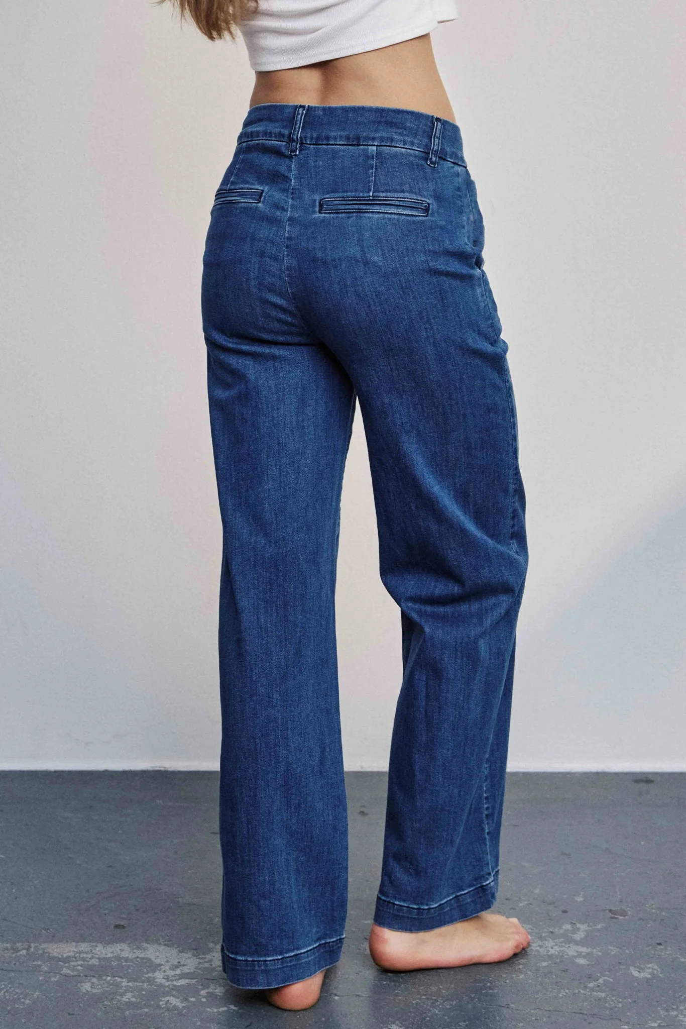NUAMBER PANTS SHORT - Medium Blue Denim - Image 2