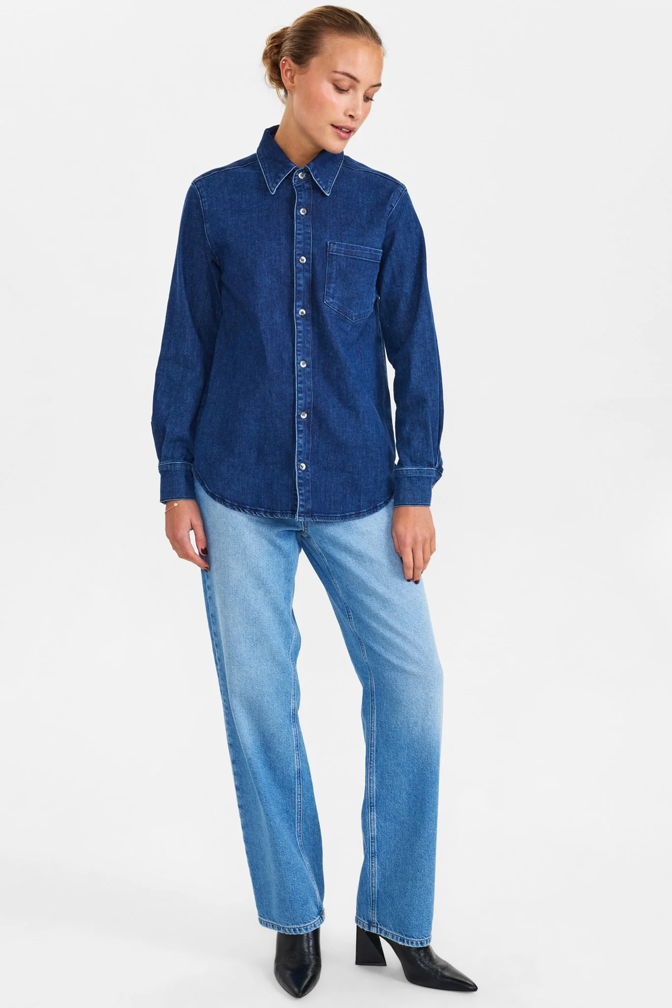 NUAMBER SHIRT  - Dark Blue Denim - Image 3