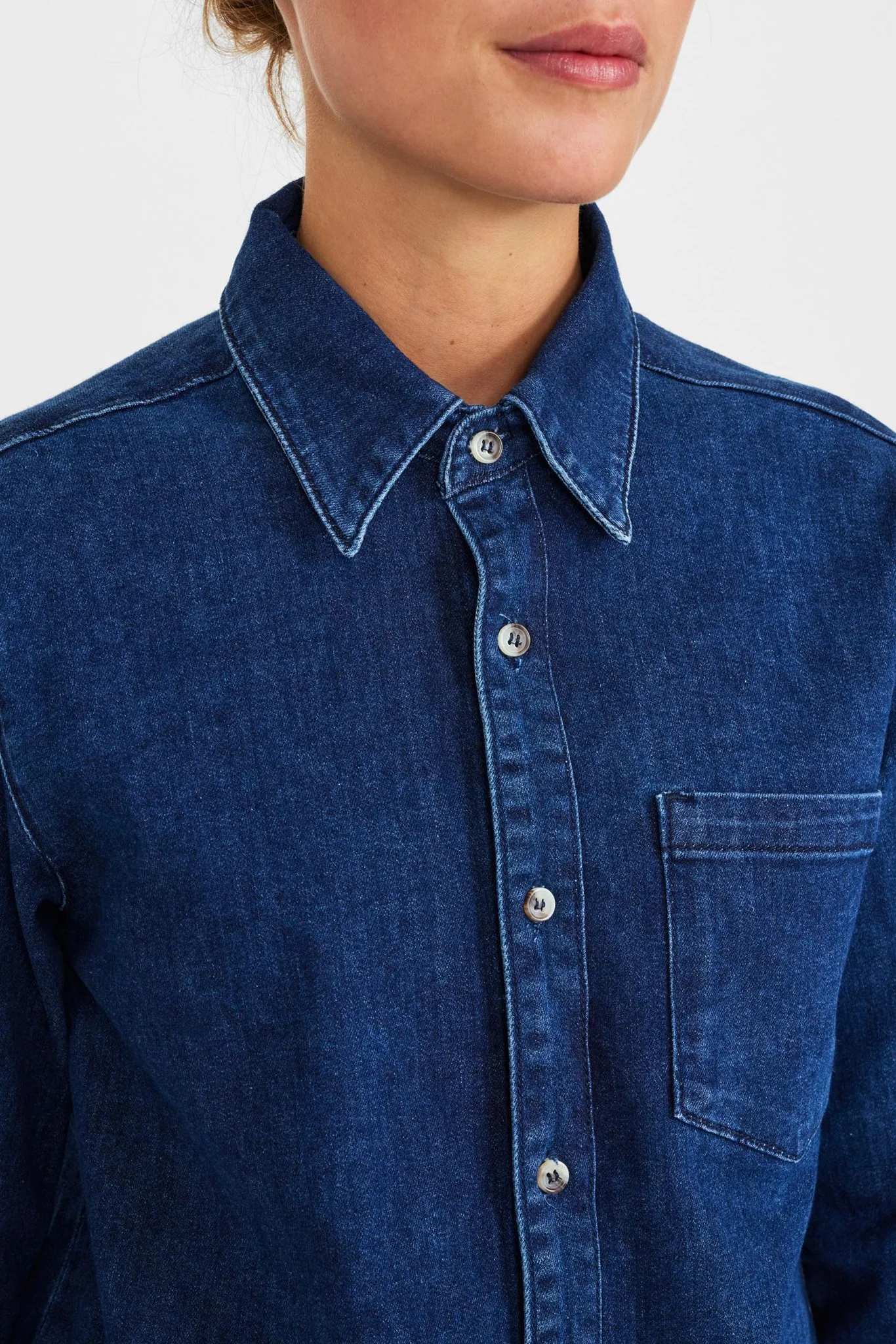 NUAMBER SHIRT  - Dark Blue Denim - Image 4