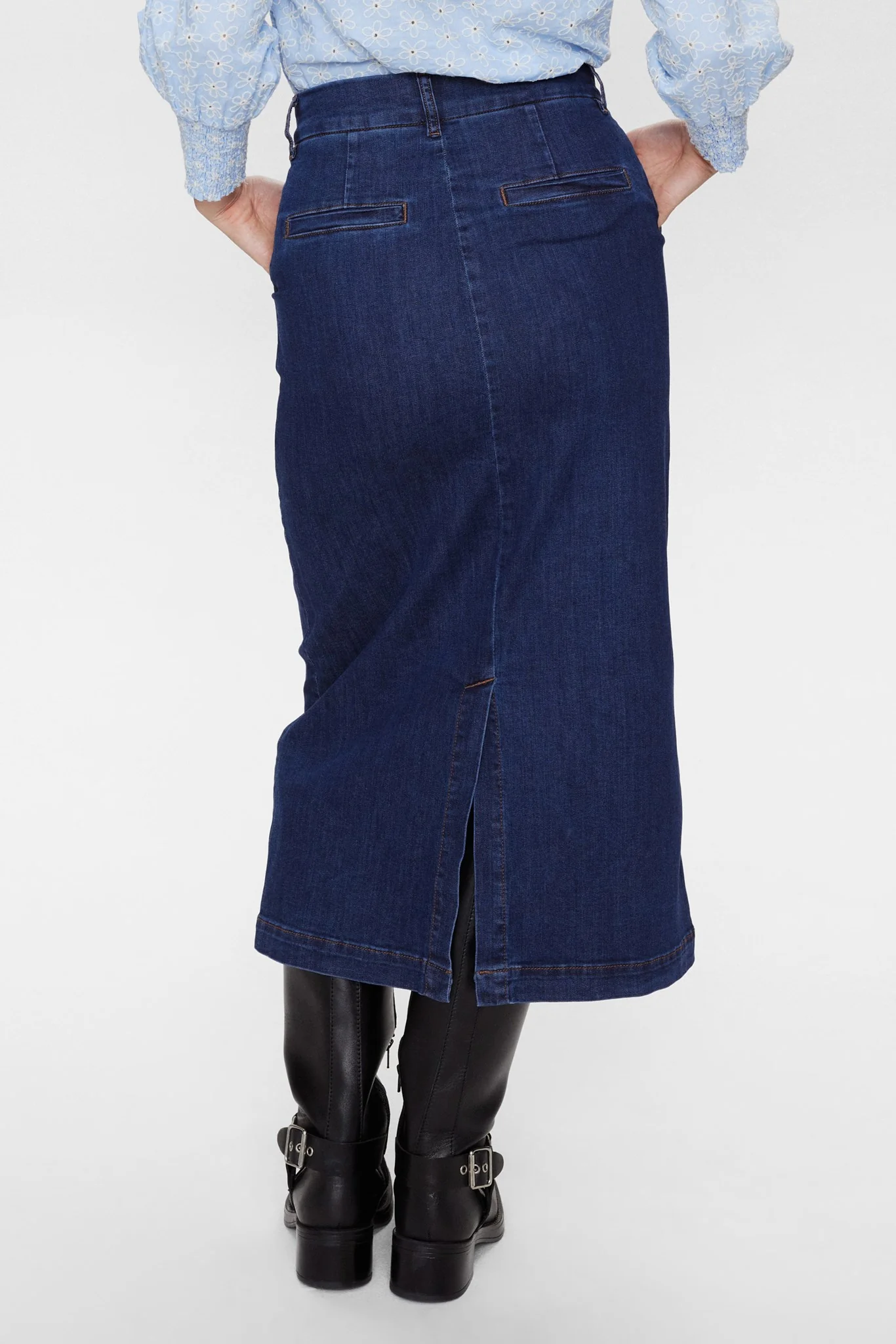 NUAMBER SKIRT - Dark Blue Denim - Image 3