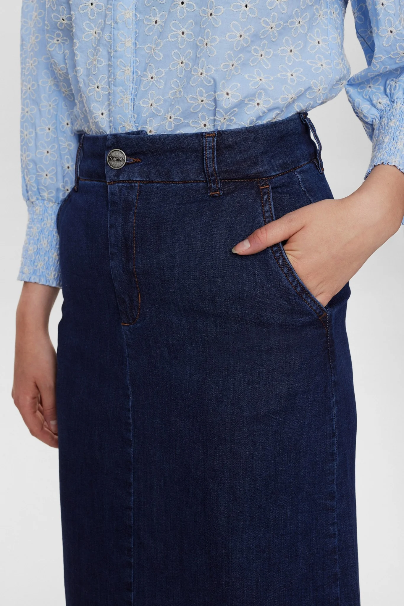 NUAMBER SKIRT - Dark Blue Denim - Image 4