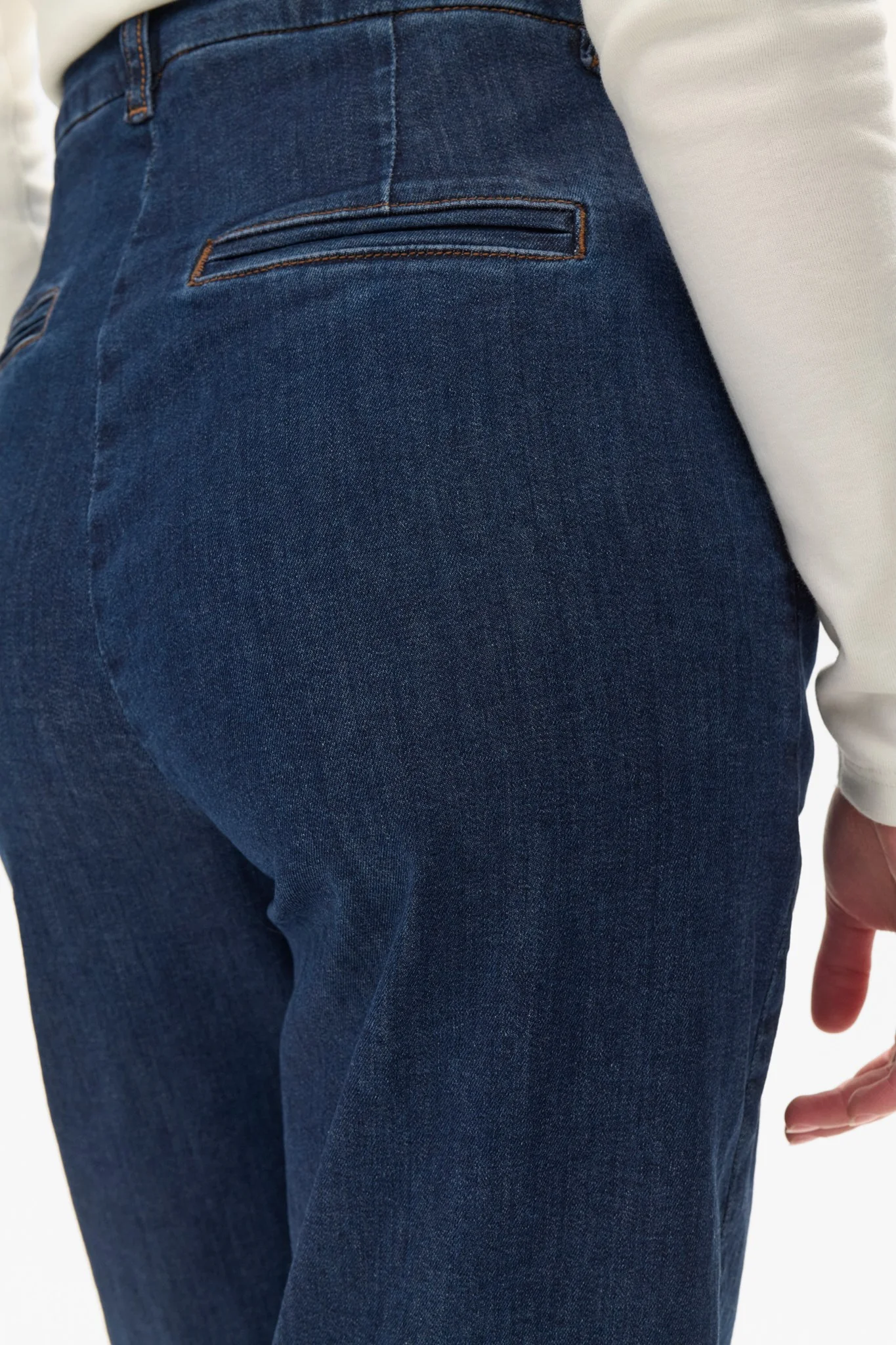 NUAMBER W/ BUTTONS LONG - Dark Blue Denim 1 - Image 5