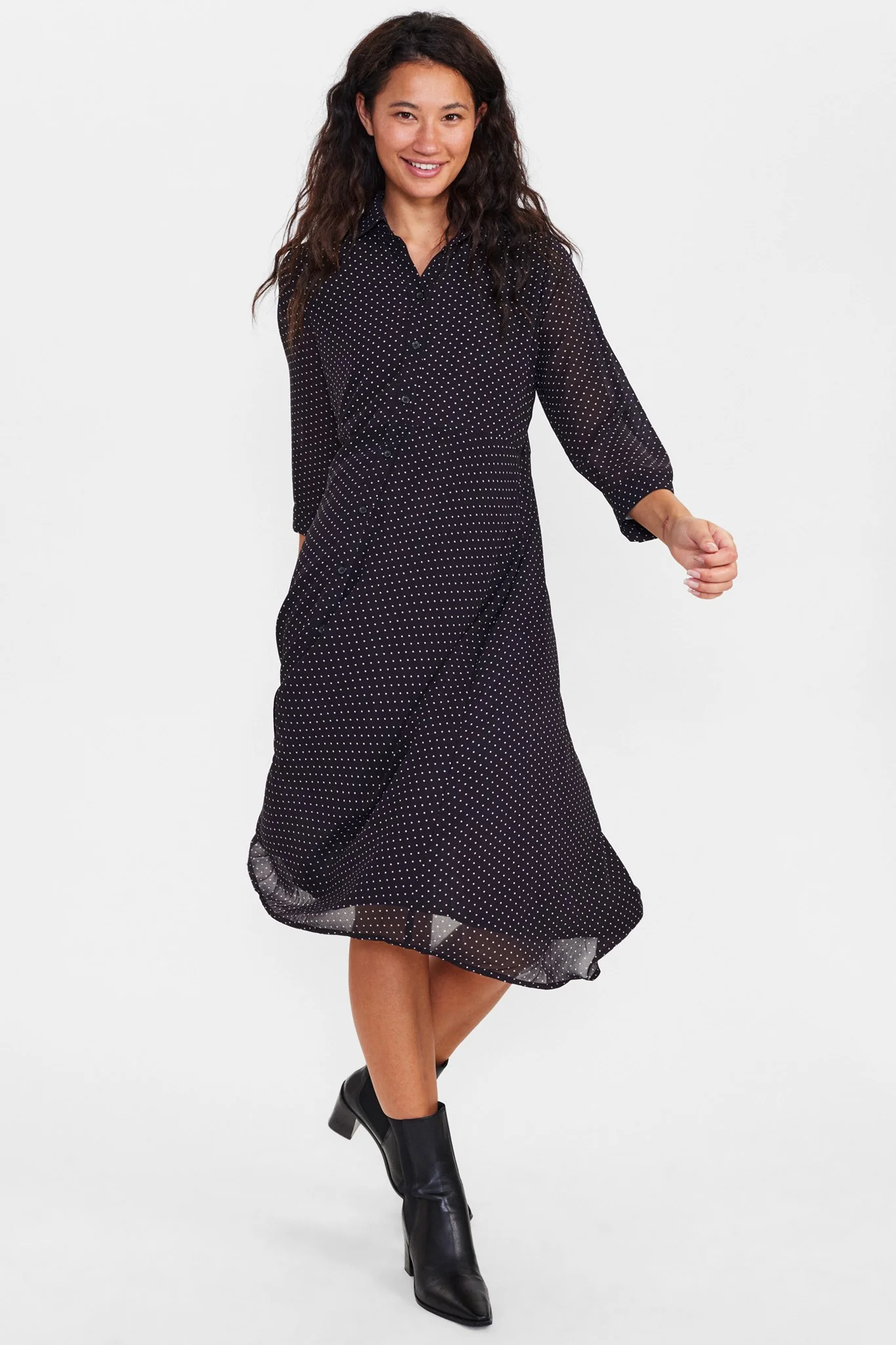 NUAMILIA DRESS - Caviar - Image 3