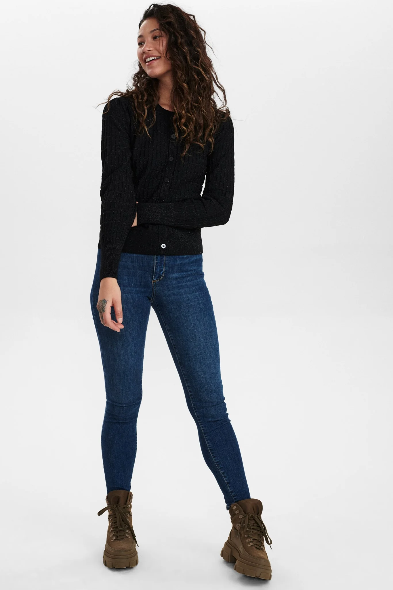 NUANJA CARDIGAN - Caviar - Image 3