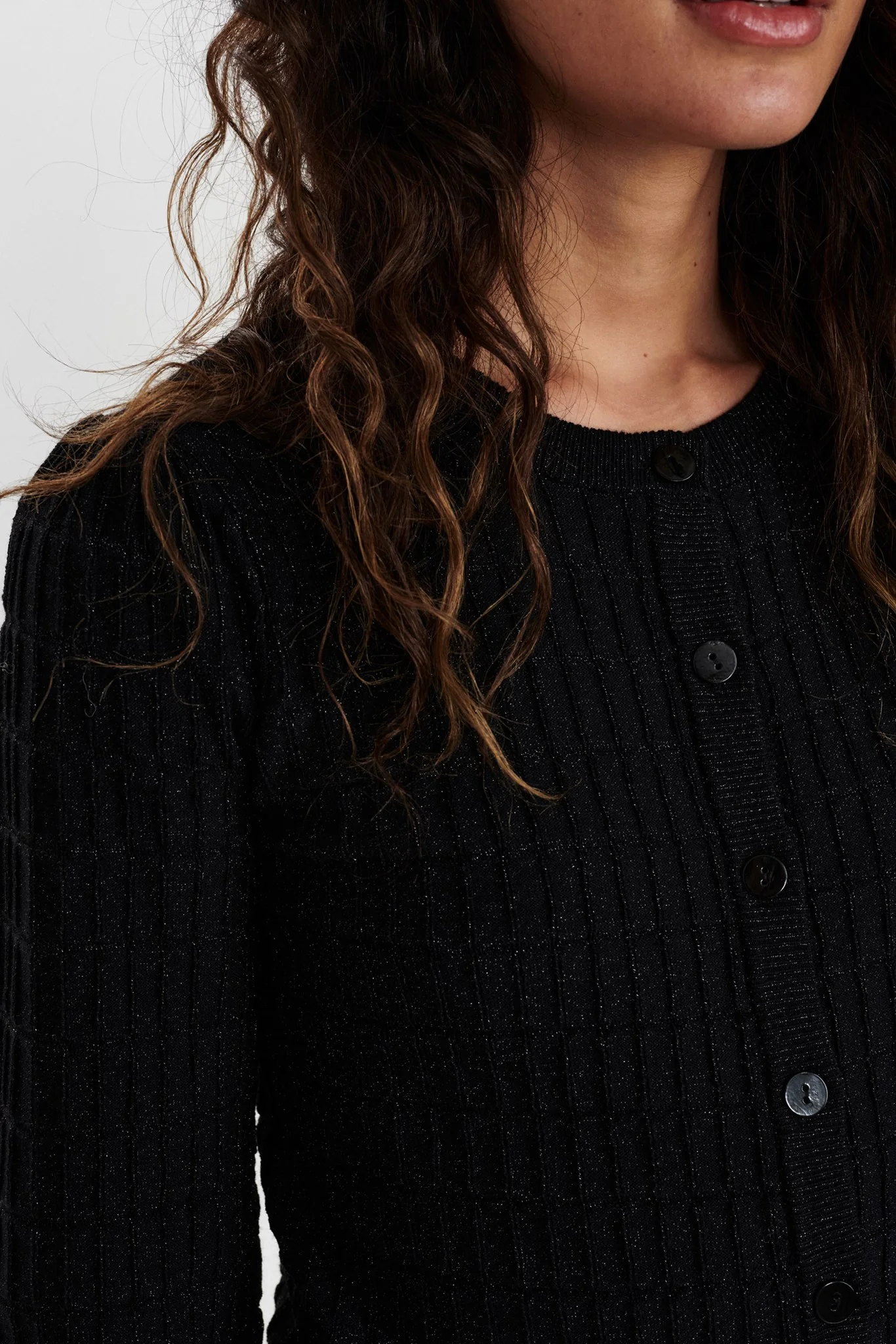 NUANJA CARDIGAN - Caviar - Image 4