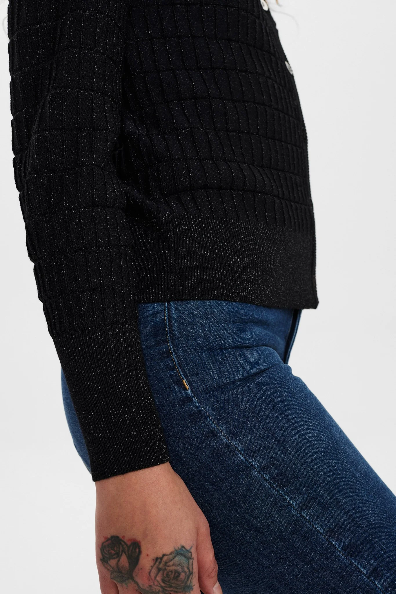 NUANJA CARDIGAN - Caviar - Image 5