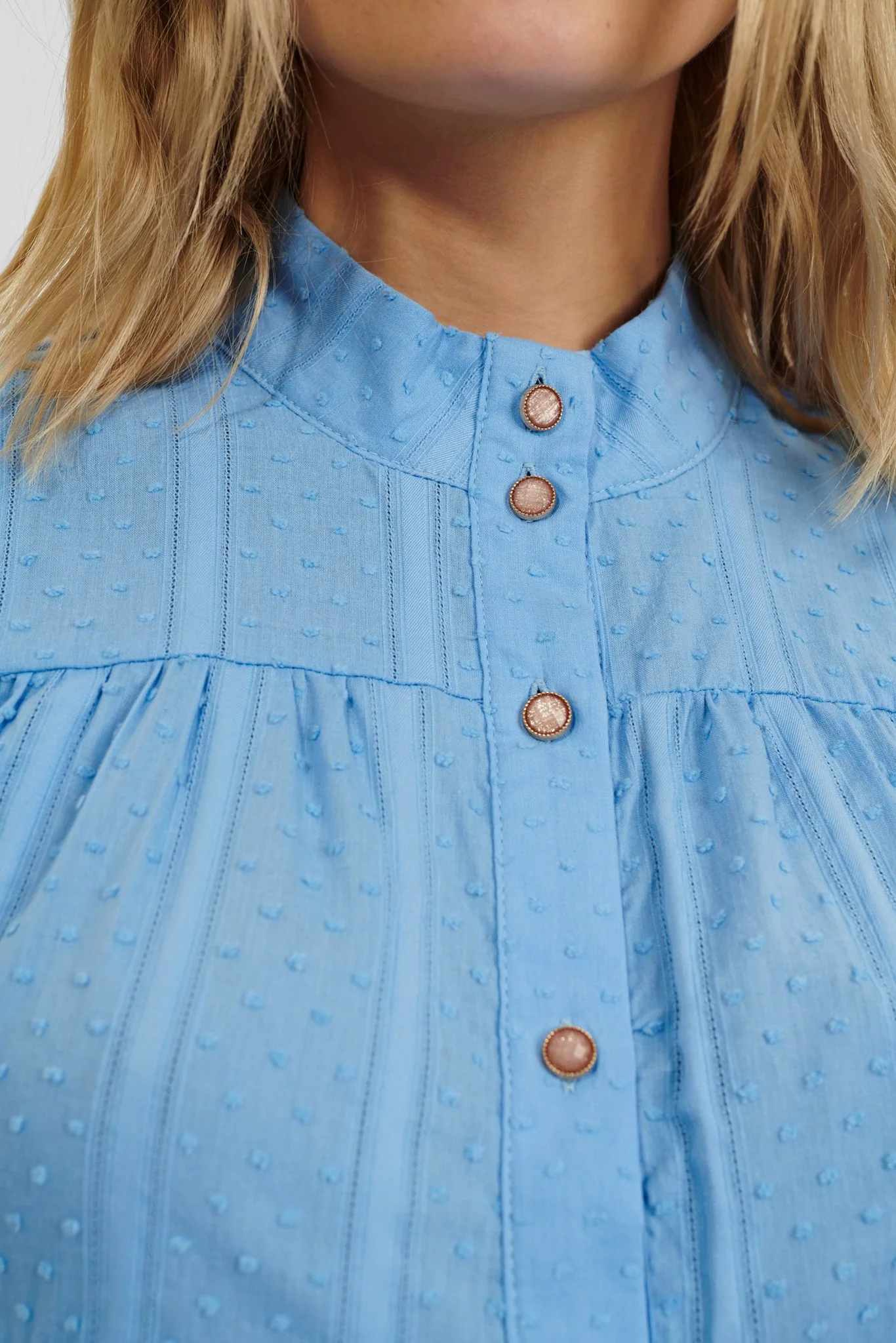 NUANNEMONA SOLID SHIRT - Della Robbia Blue - Image 5