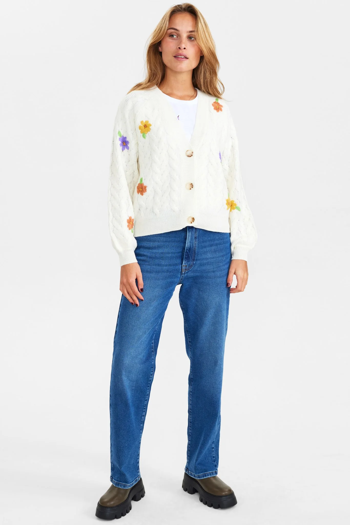 NUANNY CARDIGAN - Cloud Dancer - Image 3