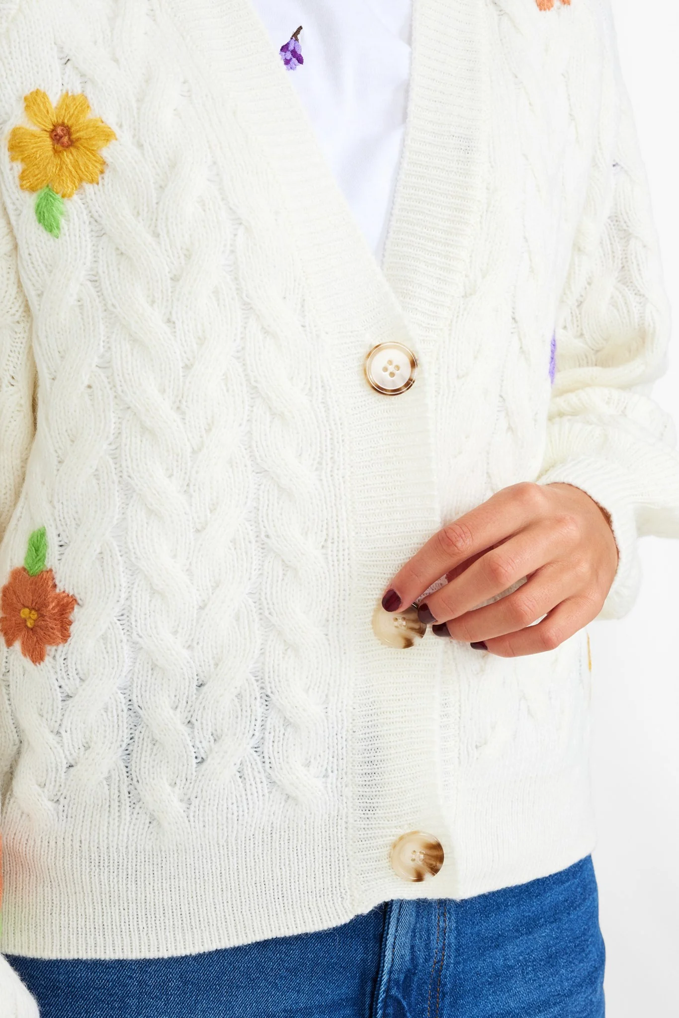 NUANNY CARDIGAN - Cloud Dancer - Image 5