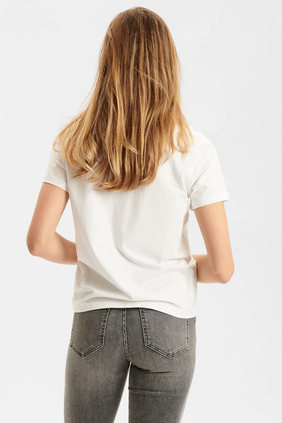 NUANTONIE SS COLLAR TEE - Bright White - Image 2