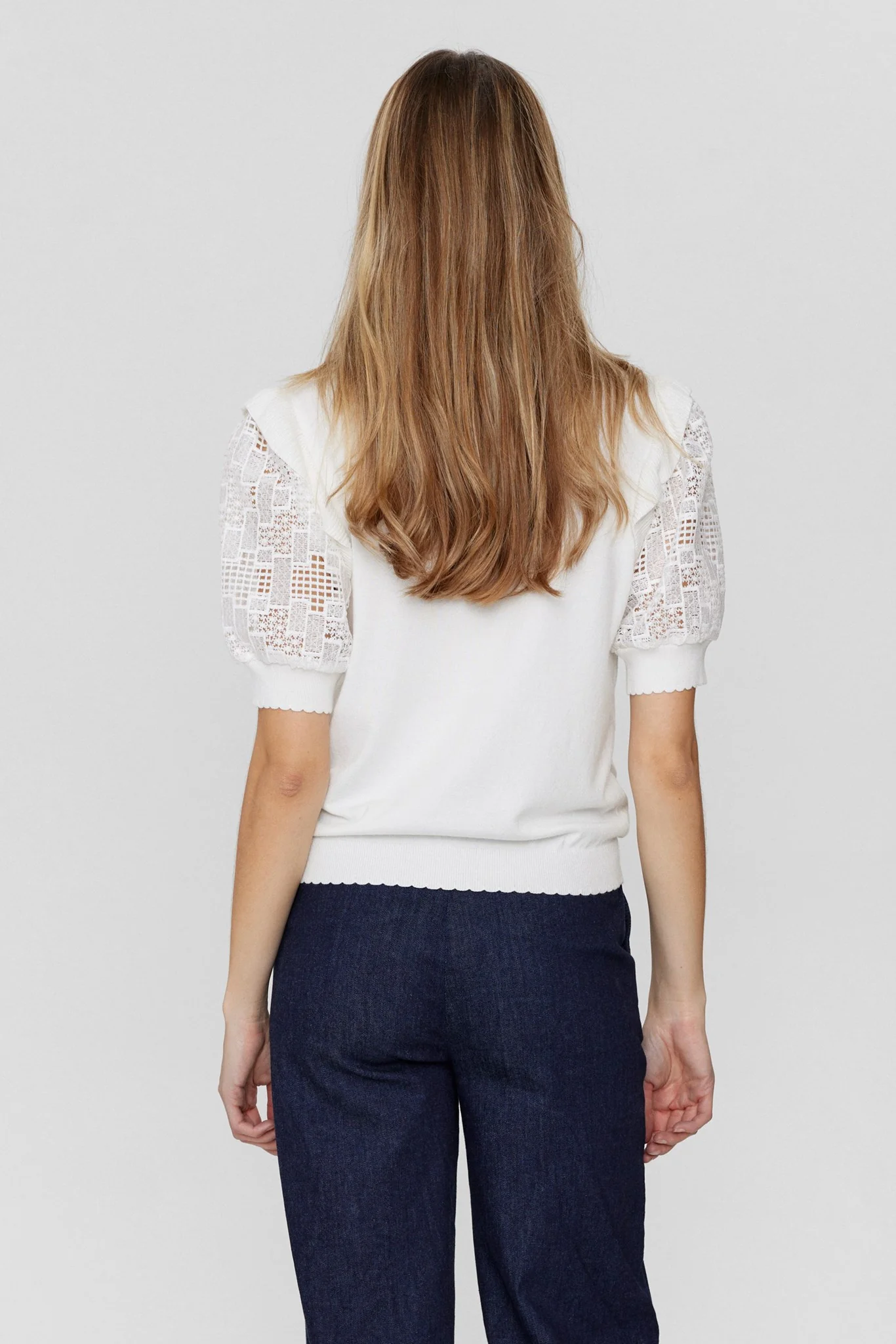 NUARIANA SS PULLOVER  - Cloud Dancer - Image 2