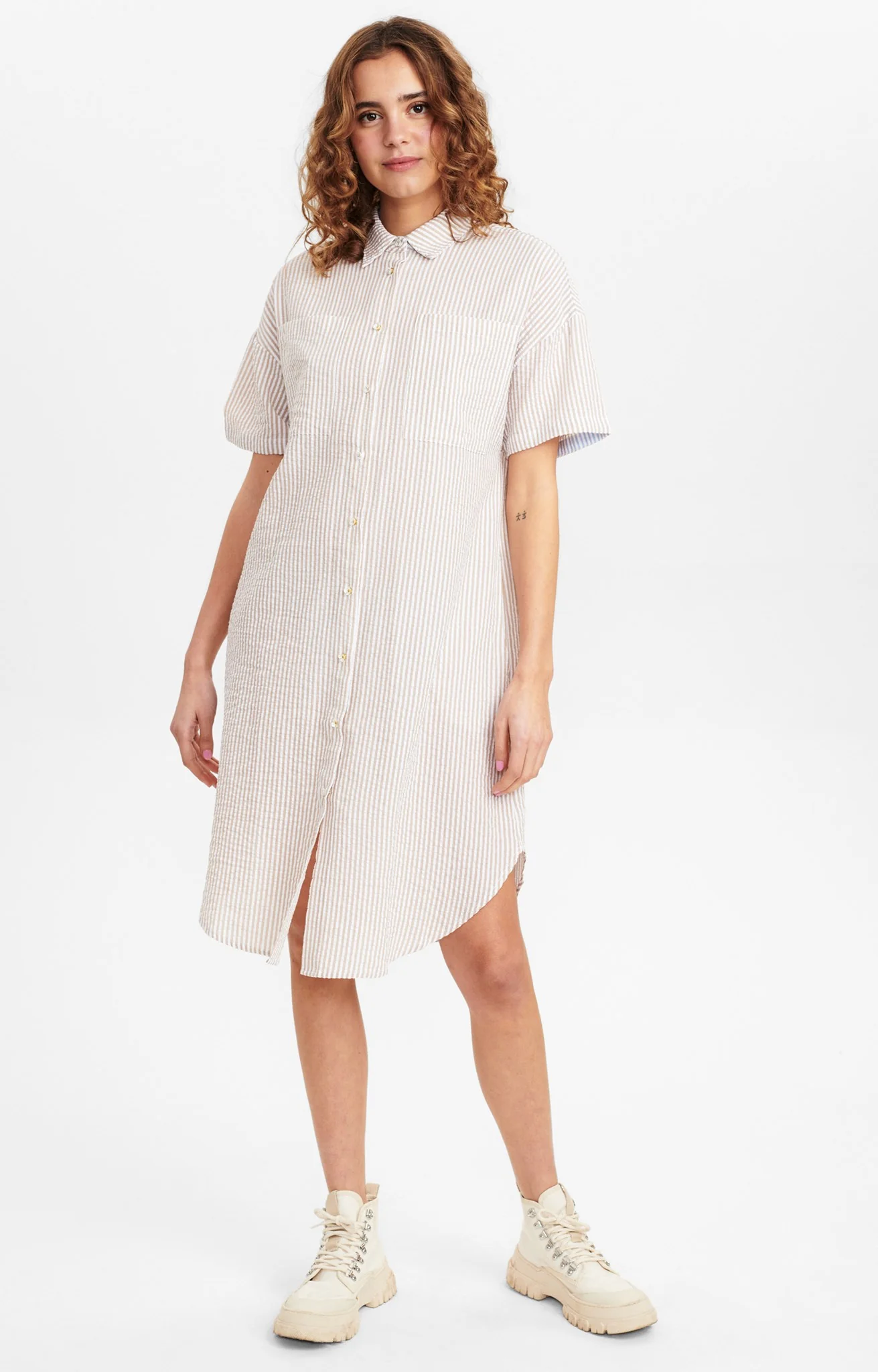 NUARRON DRESS - Cloud Dancer - Image 3