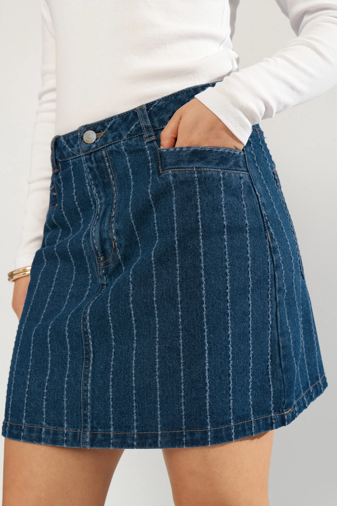 NUATLANTA SKIRT - Medium Blue Denim - Image 5