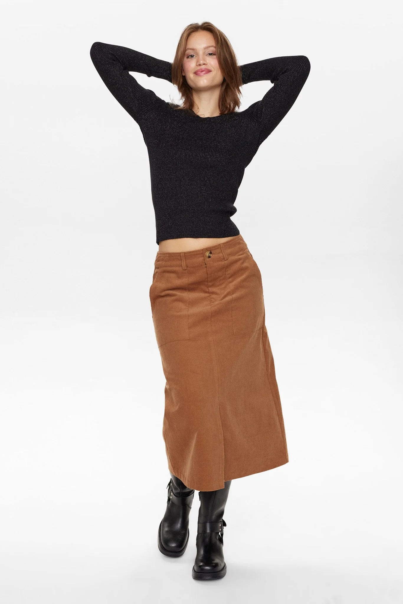 NUAYELET LS LUREX PULLOVER - Caviar - Image 3