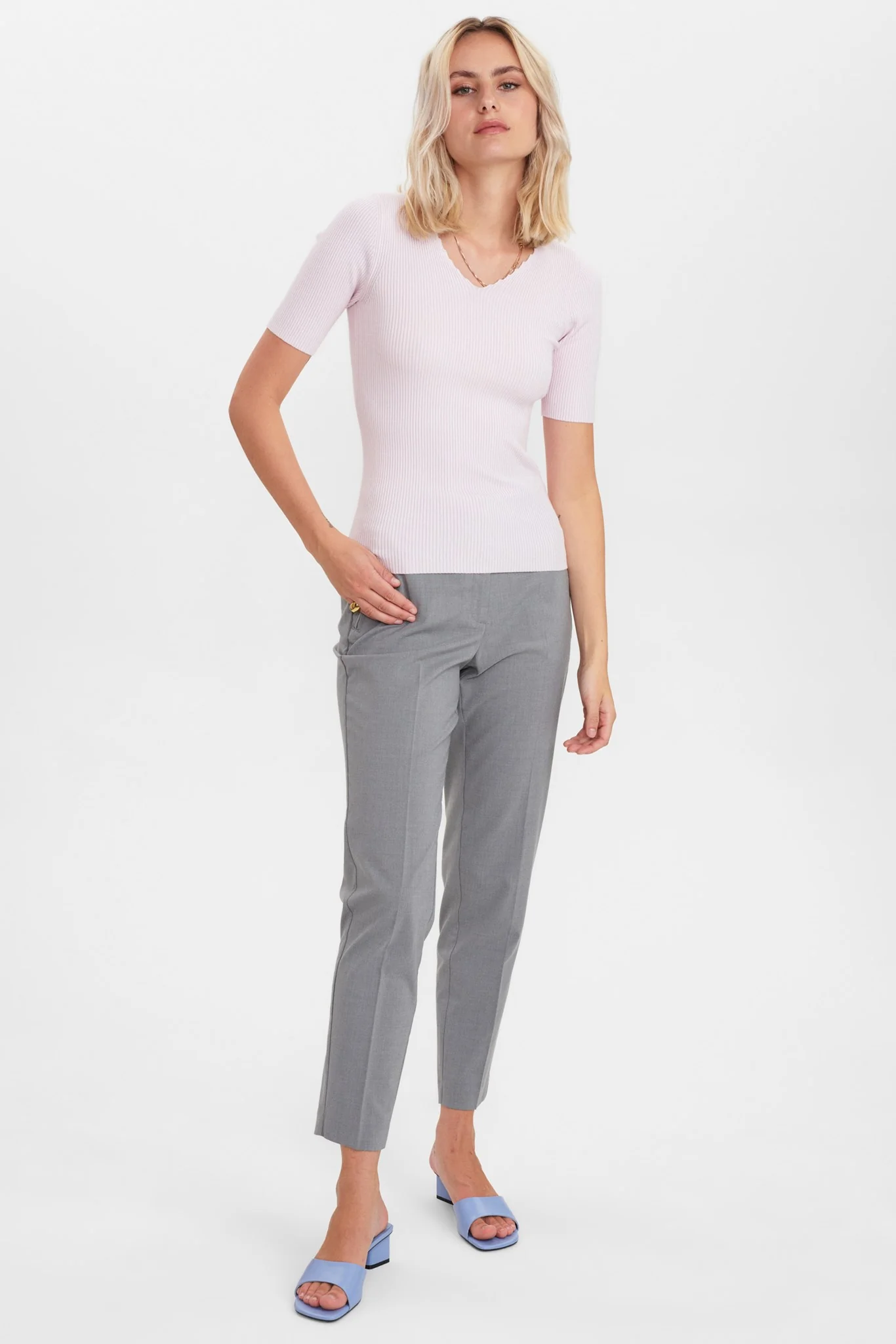 NUAYELET SS PULLOVER  - Chalk Pink - Image 3