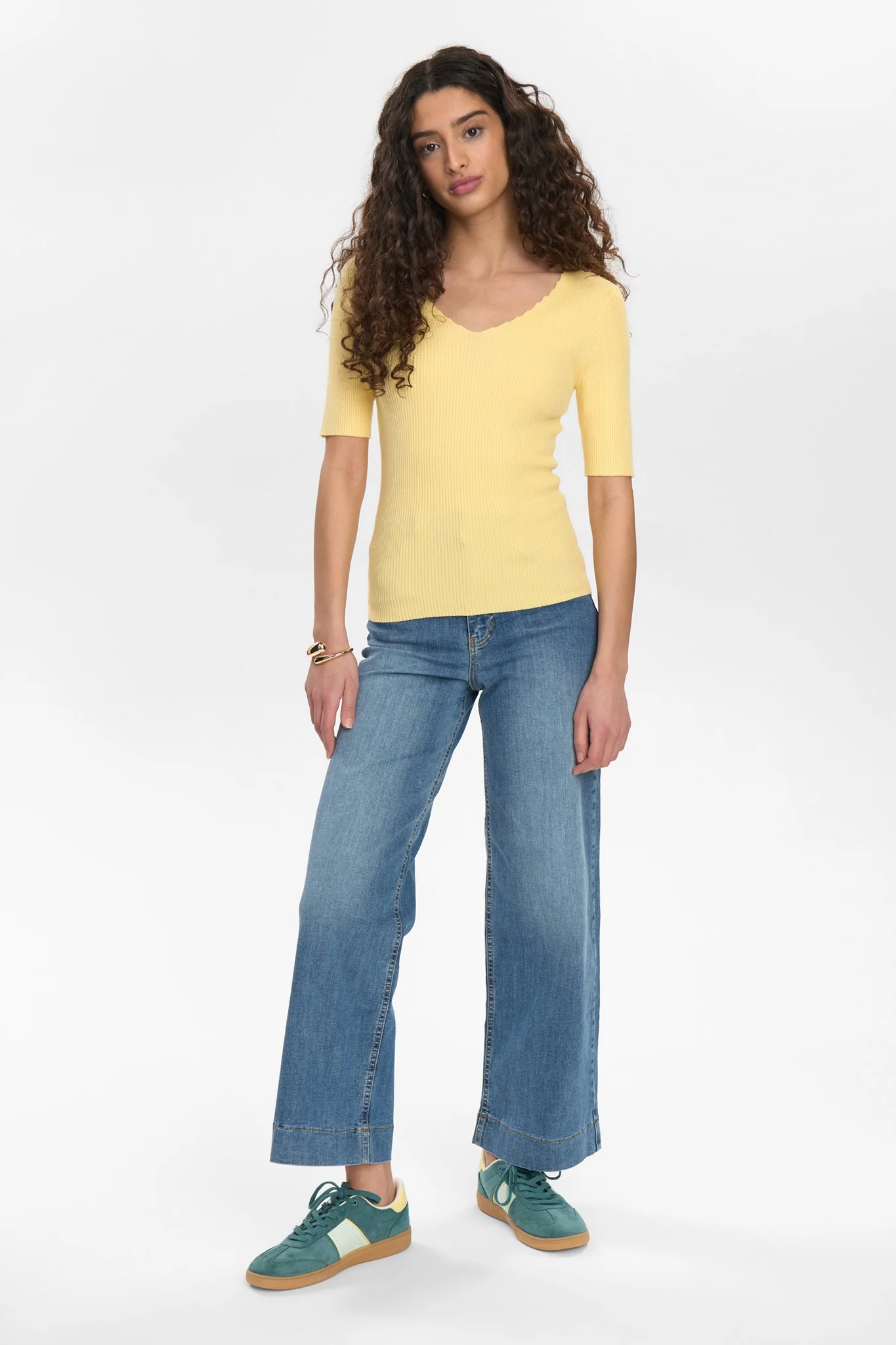 NUAYELET SS PULLOVER CROPPED - Golden Haze - Image 3