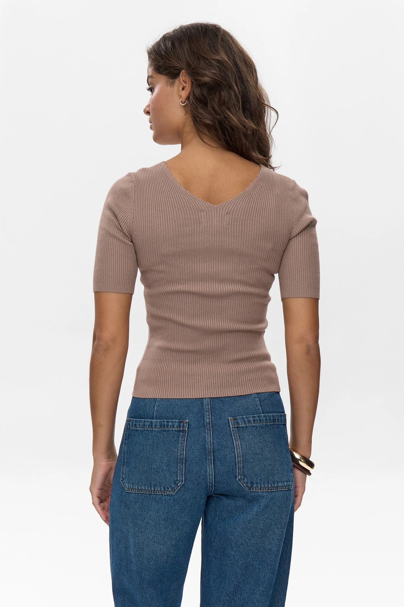 NUAYELET SS PULLOVER CROPPED - Taupe Gray - Image 2