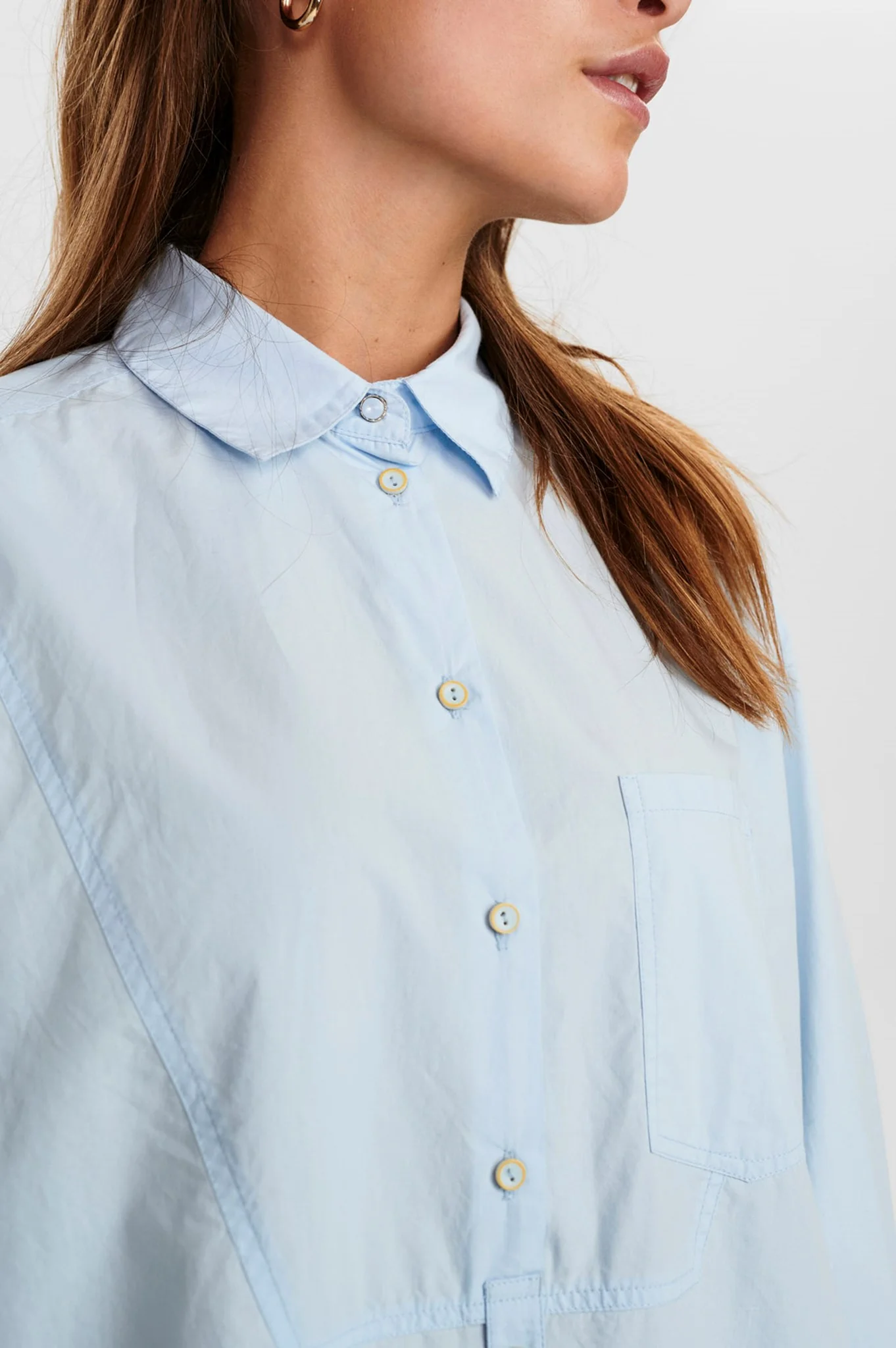 NUBARBARA LONG SHIRT - Cashmere Blue - Image 4