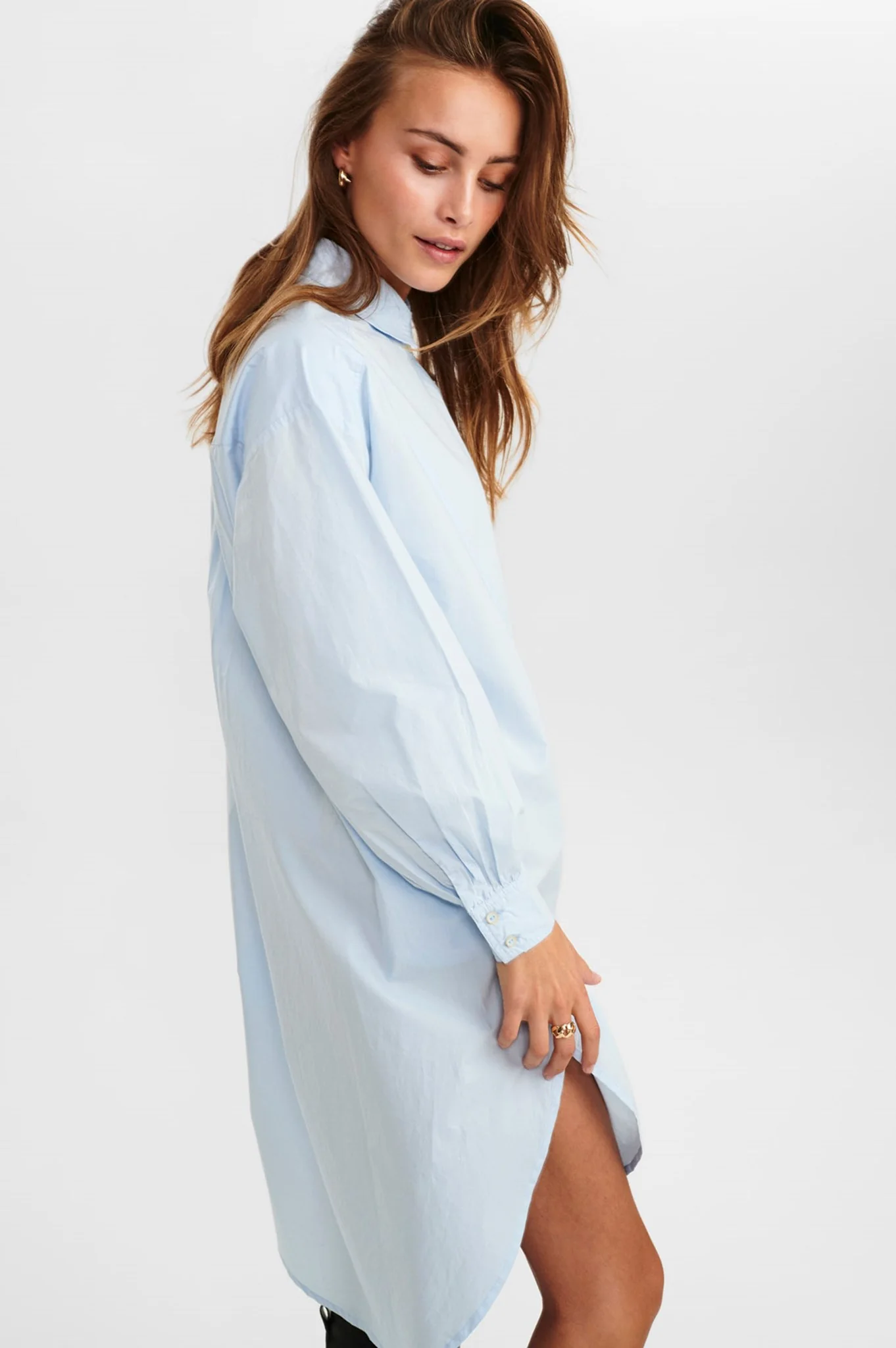 NUBARBARA LONG SHIRT - Cashmere Blue - Image 6