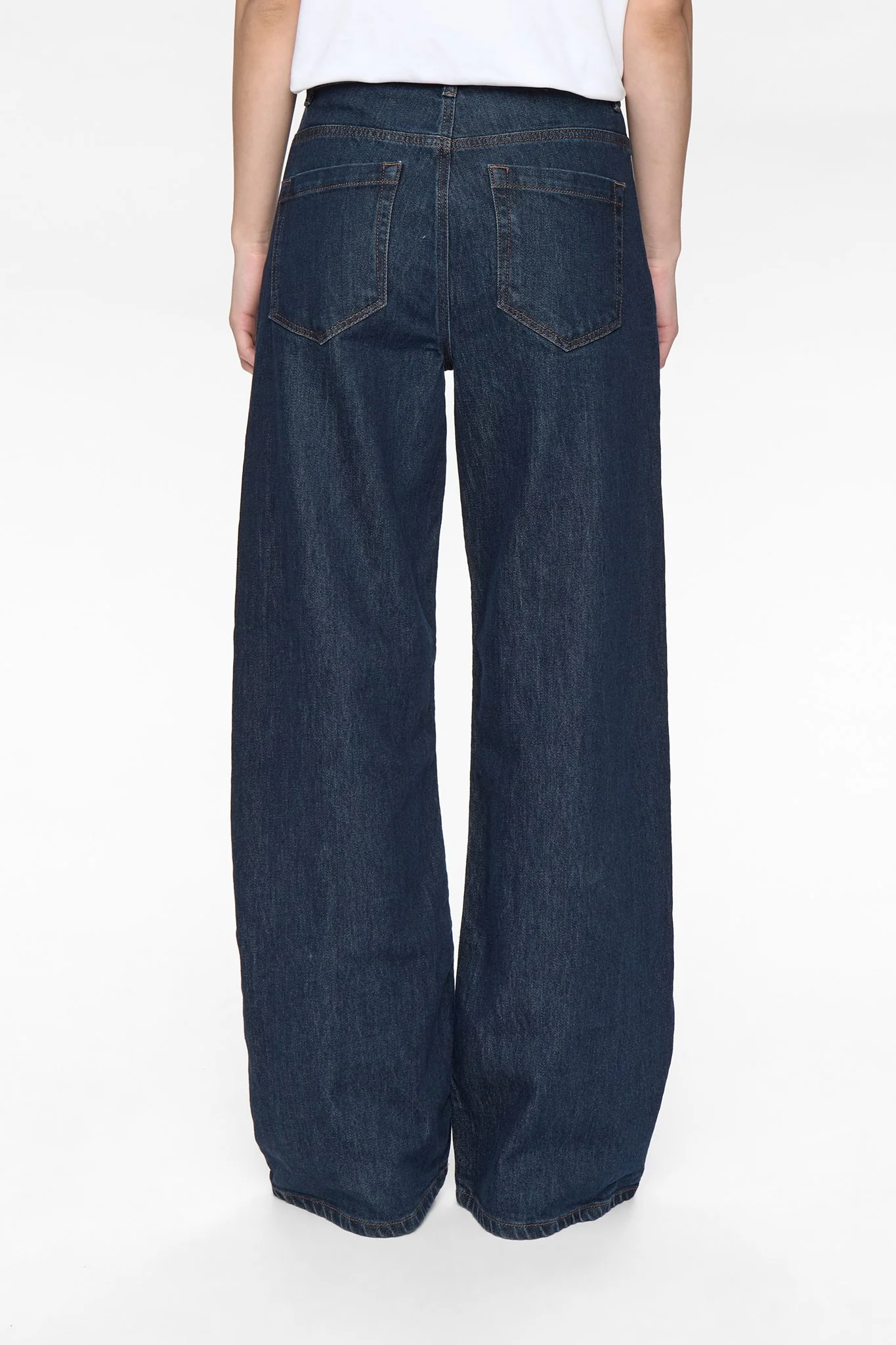 NUBERLIN - HR STRAIGHT STITCH JEANS - Dark Blue Denim - Image 3