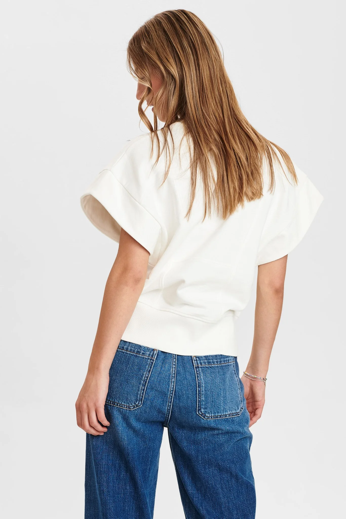 NUBERNA CAPSLEEVE SWEAT - Cloud Dancer - Image 2