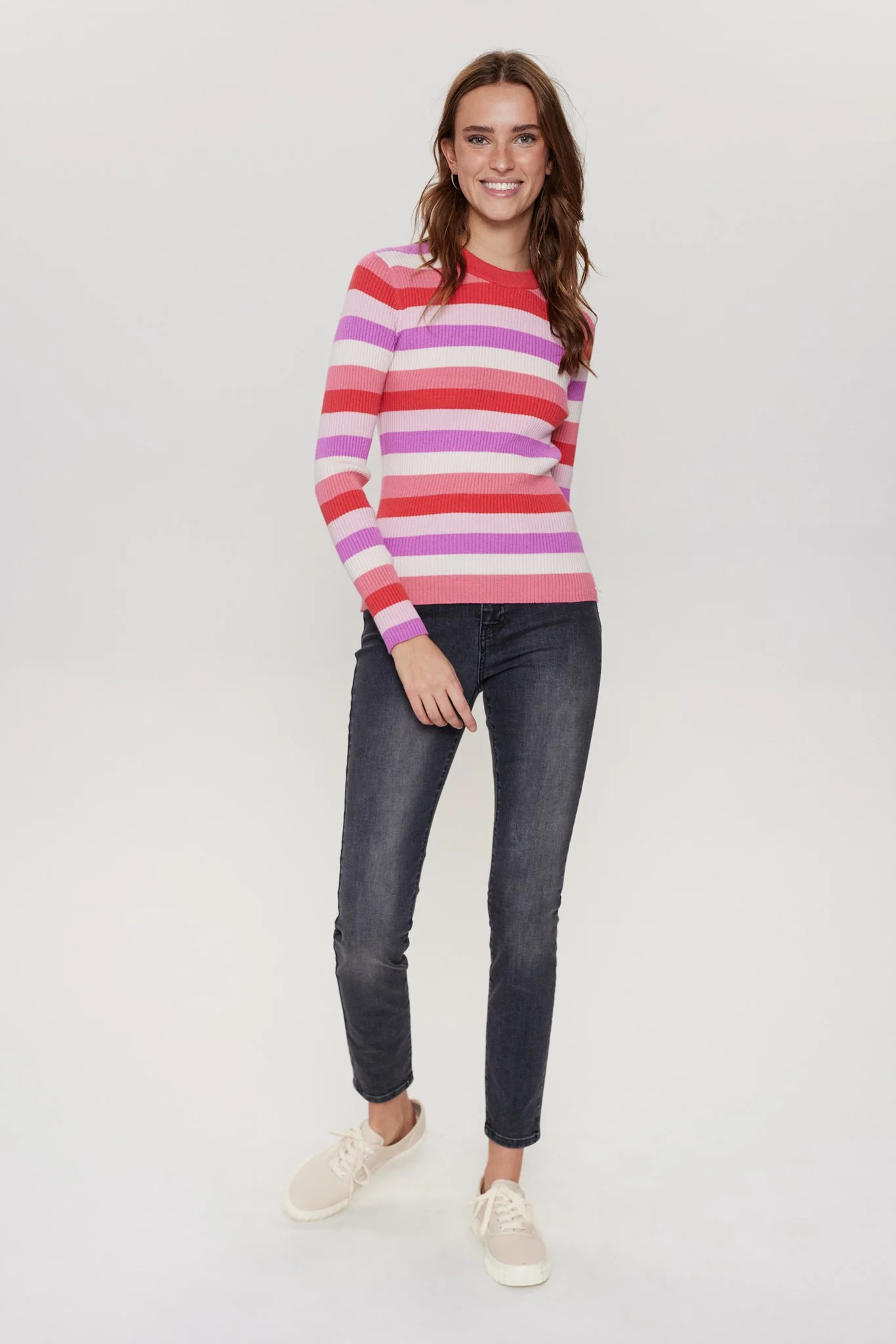 NUBERRY STRIPE PULLOVER - Teaberry - Image 3