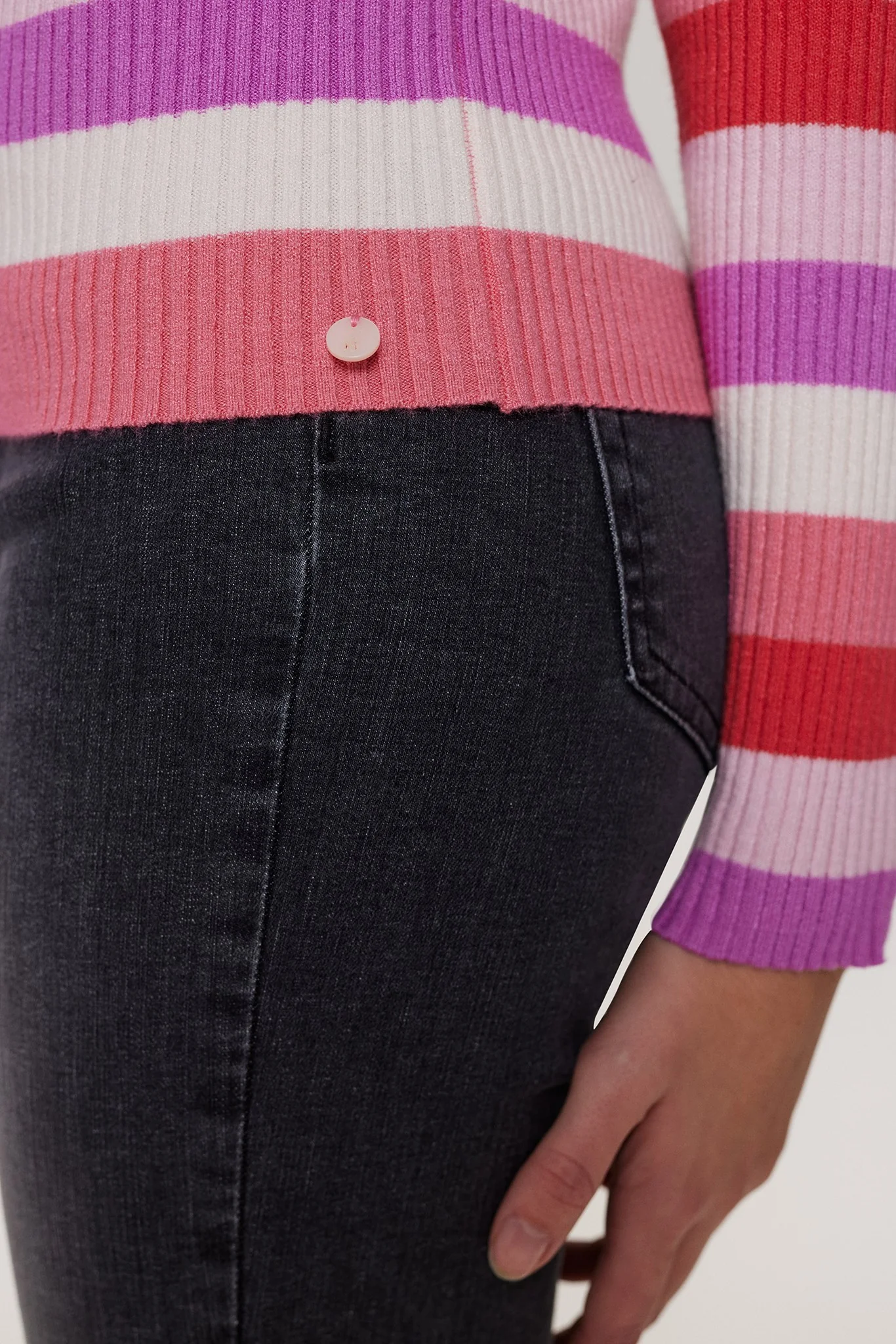 NUBERRY STRIPE PULLOVER - Teaberry - Image 4