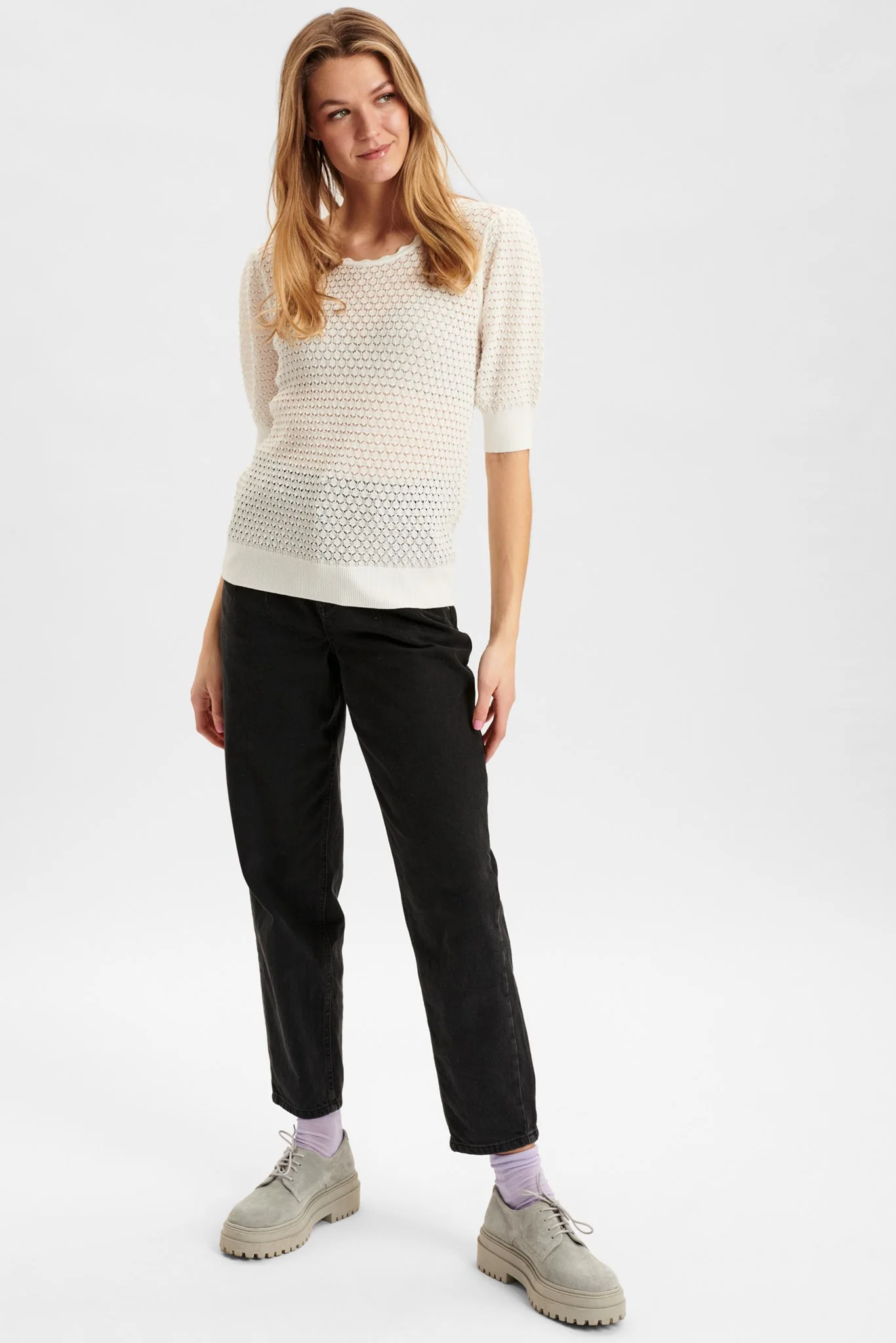 NUBETTY PULLOVER - Cloud Dancer - Image 3